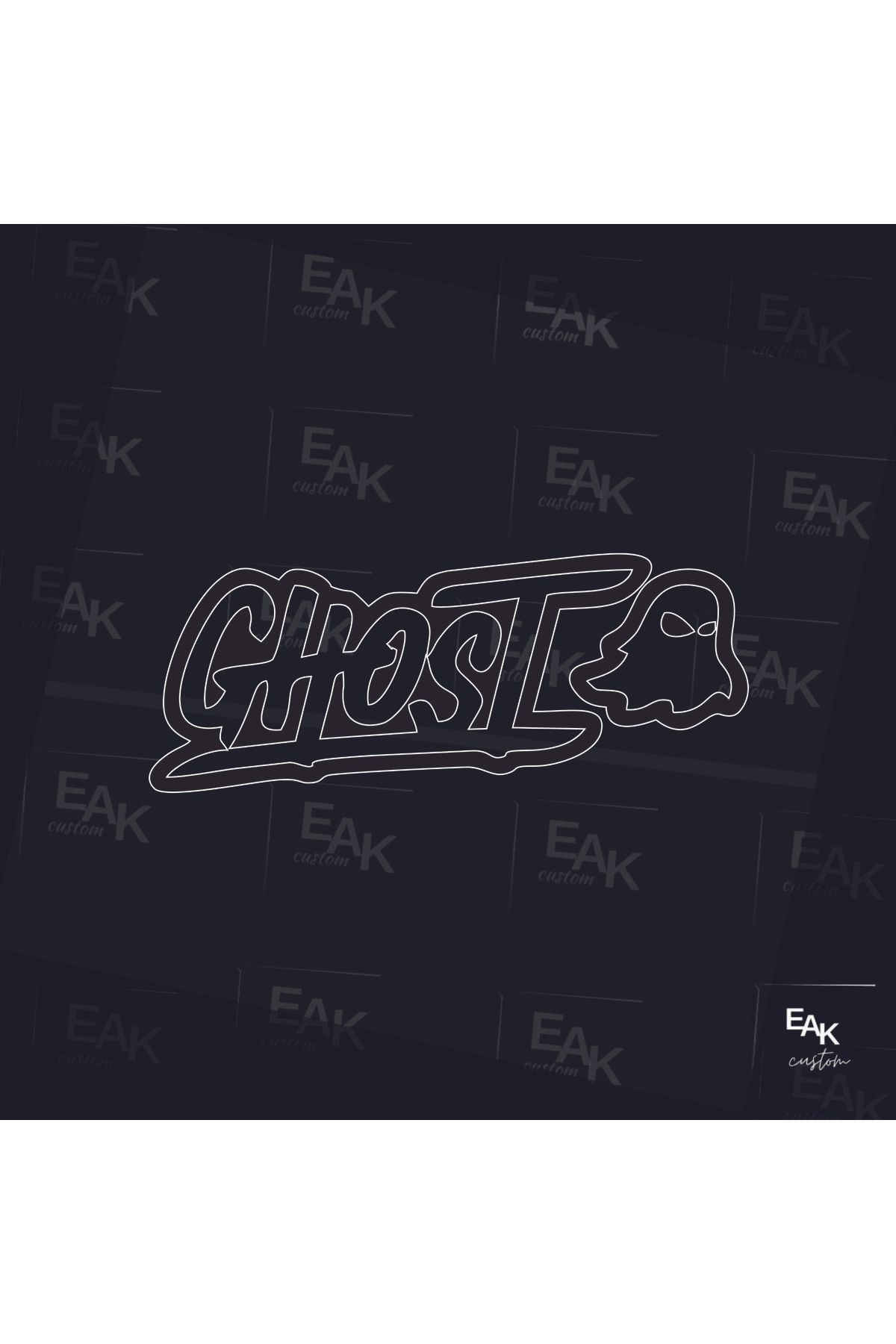 eakcustom GHOST oto sticker (17cm x 7cm)