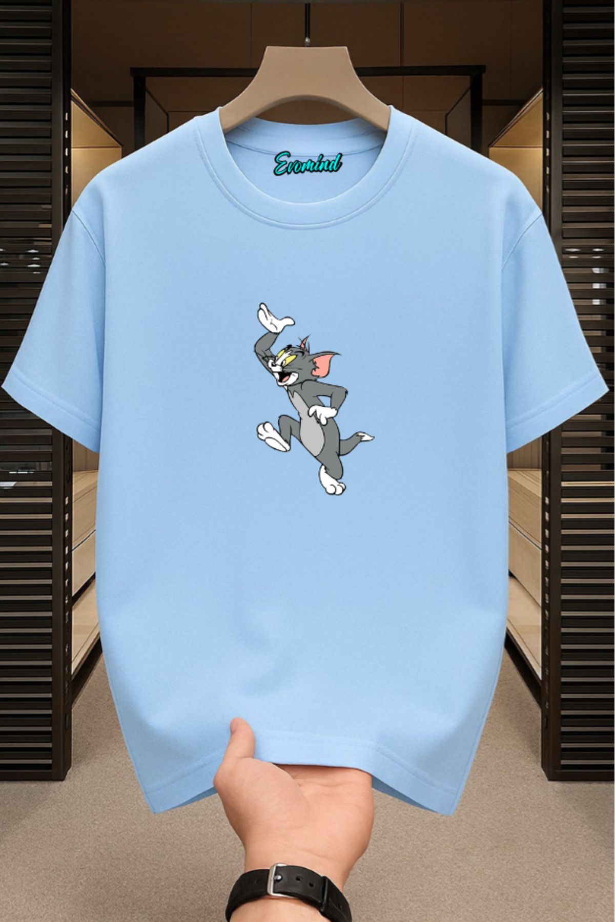Evomind Çizgi Karakter Baskılı Unisex T-shirt