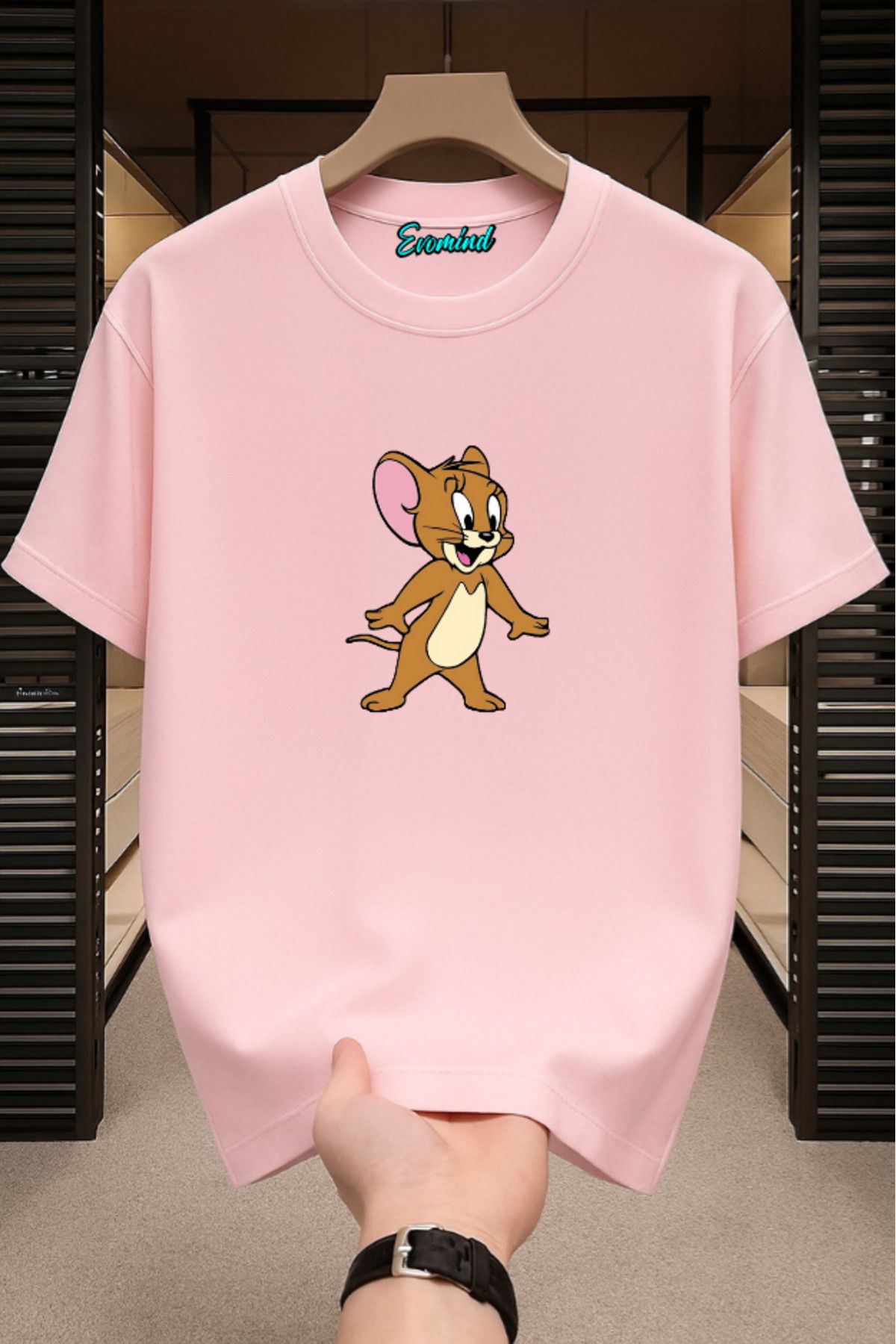 Evomind Çizgi Karakter Baskılı Unisex T-shirt