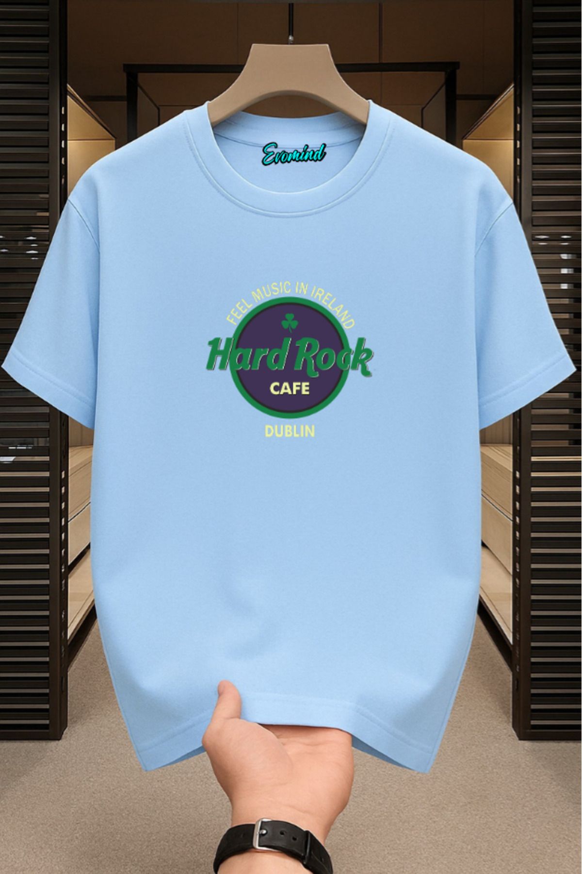 Evomind Hard Rock Baskılı Unisex T-shirt