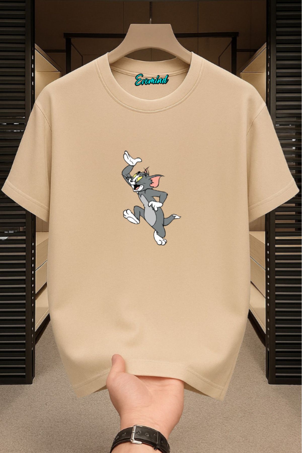 Evomind Çizgi Karakter Baskılı Unisex T-shirt