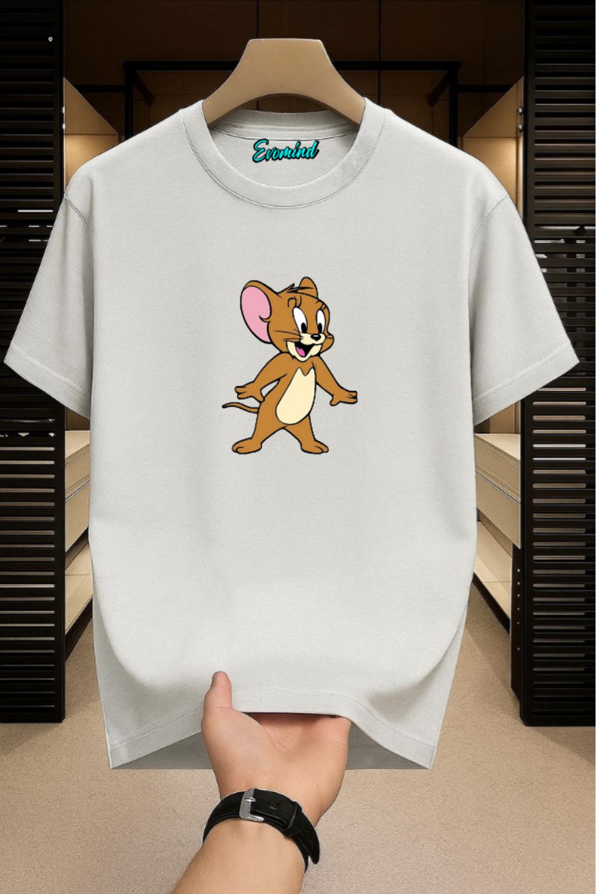 Evomind Çizgi Karakter Baskılı Unisex T-shirt