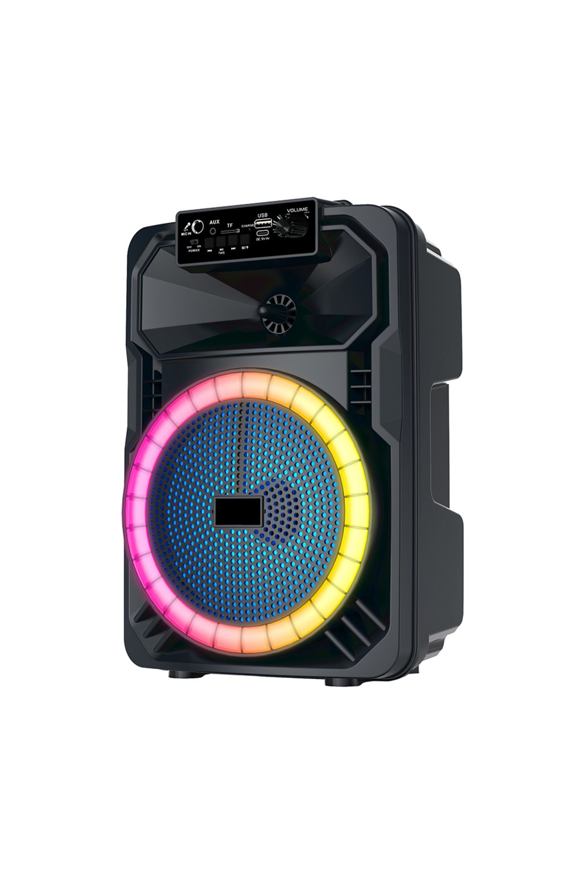Megafox Teknoloji Zore GD-893 Mikrofonlu RGB TWS 8 inç Stereo Bass Kablosuz Karaoke Hoparlör