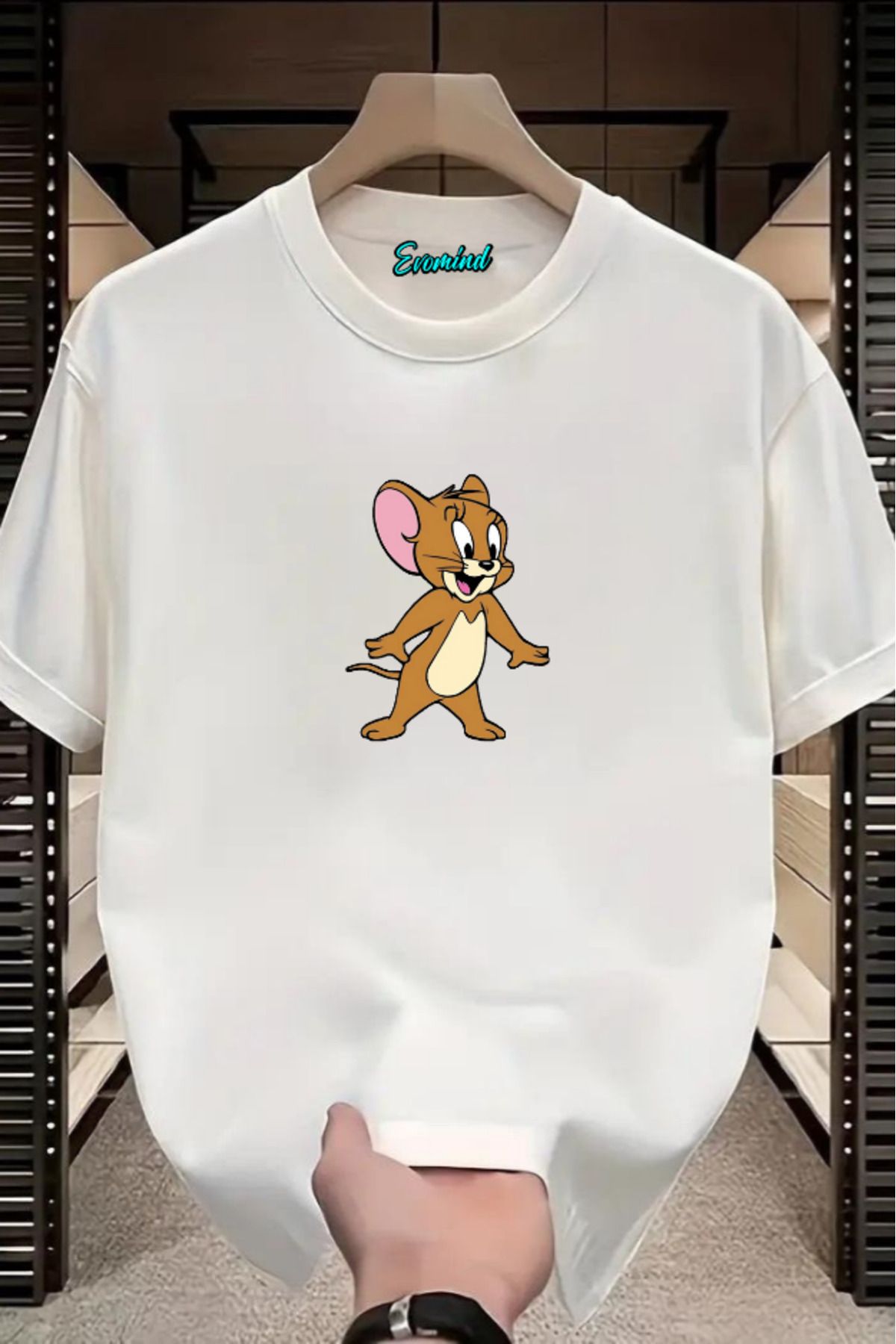 Evomind Çizgi Karakter Baskılı Unisex T-shirt