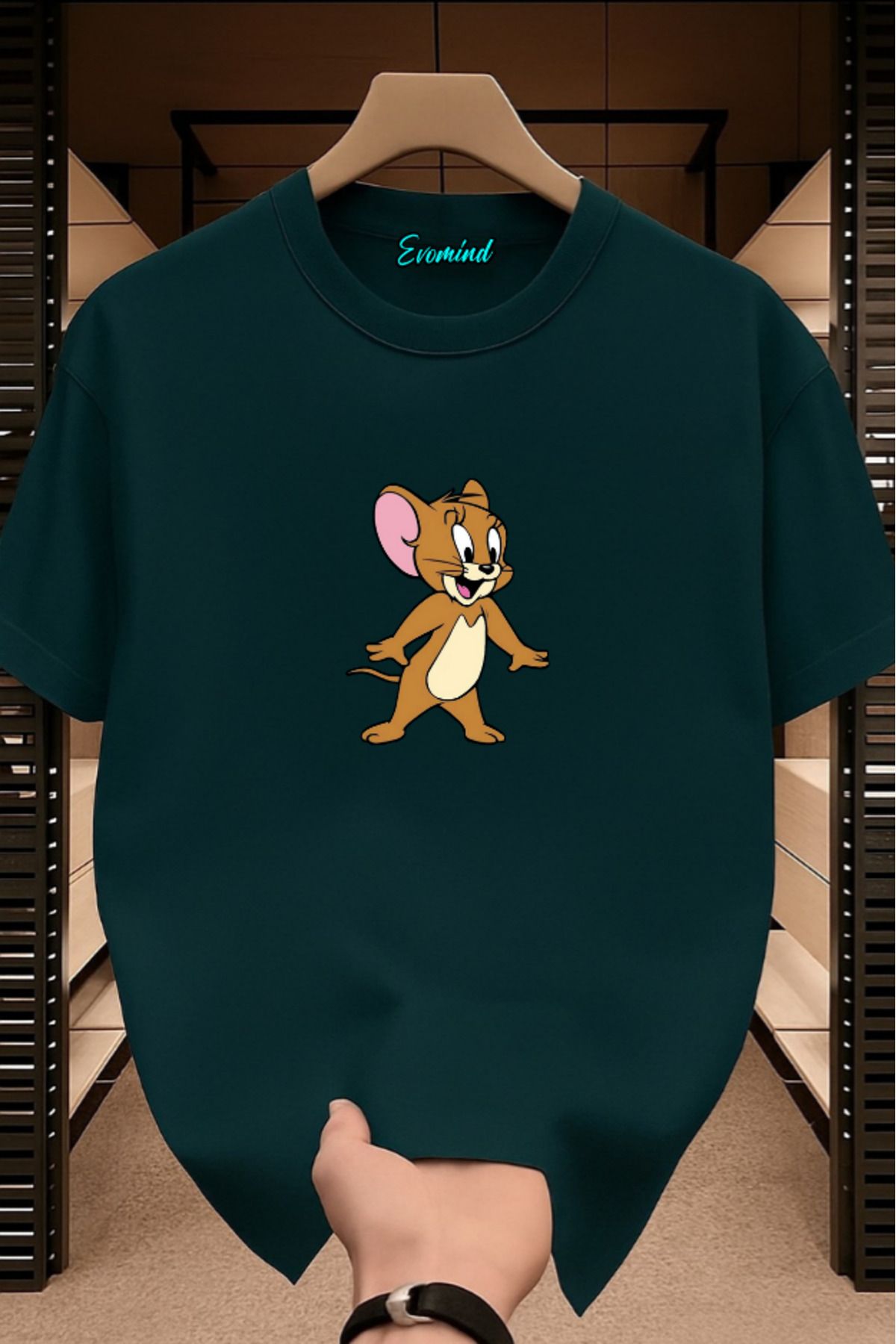 Evomind Çizgi Karakter Baskılı Unisex T-shirt