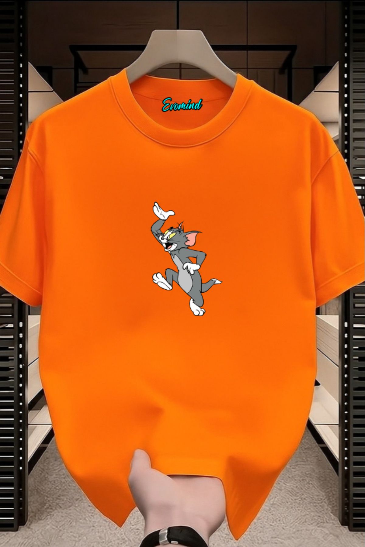 Evomind Çizgi Karakter Baskılı Unisex T-shirt