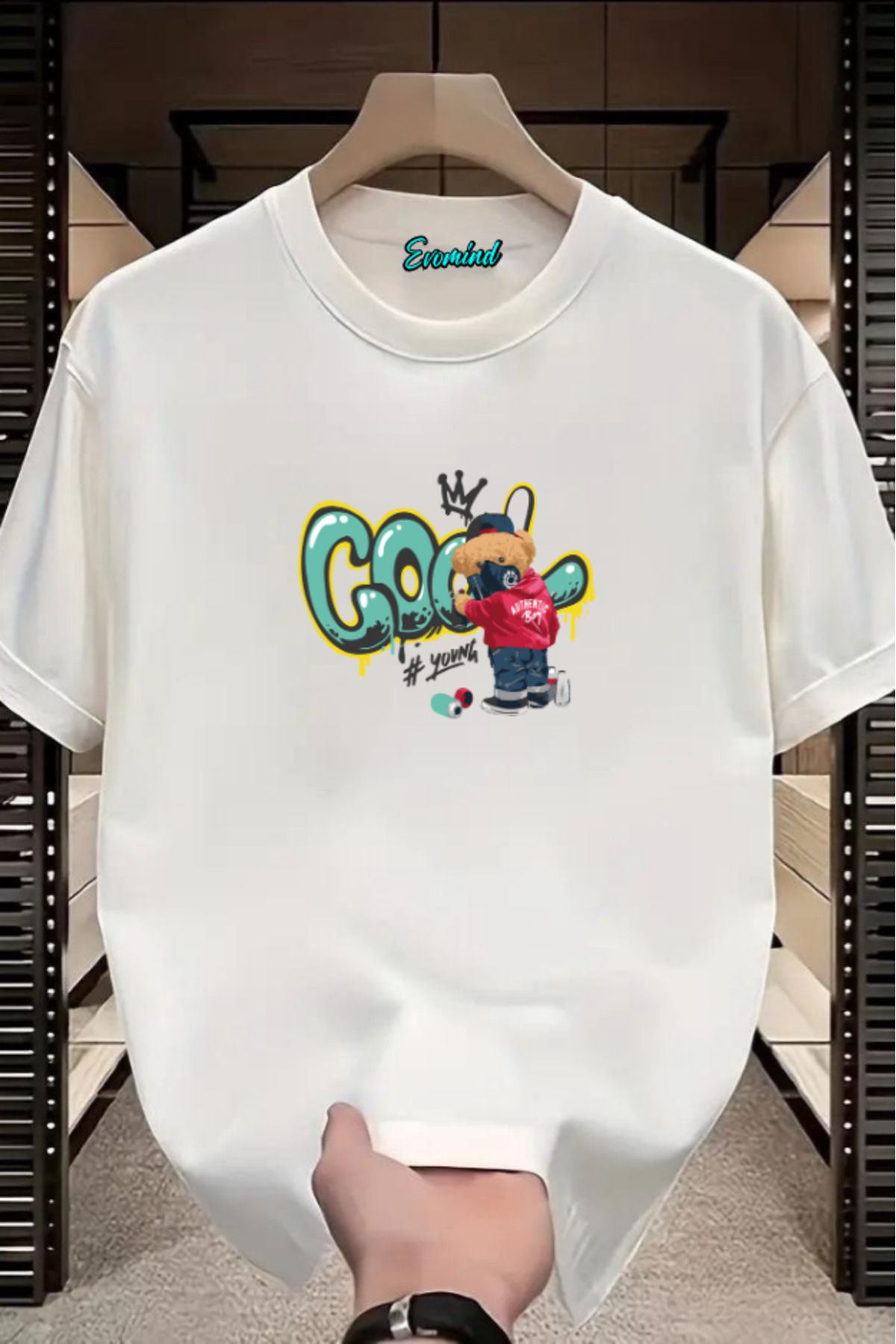 Evomind Cool Ayı Baskılı Unisex T-shirt