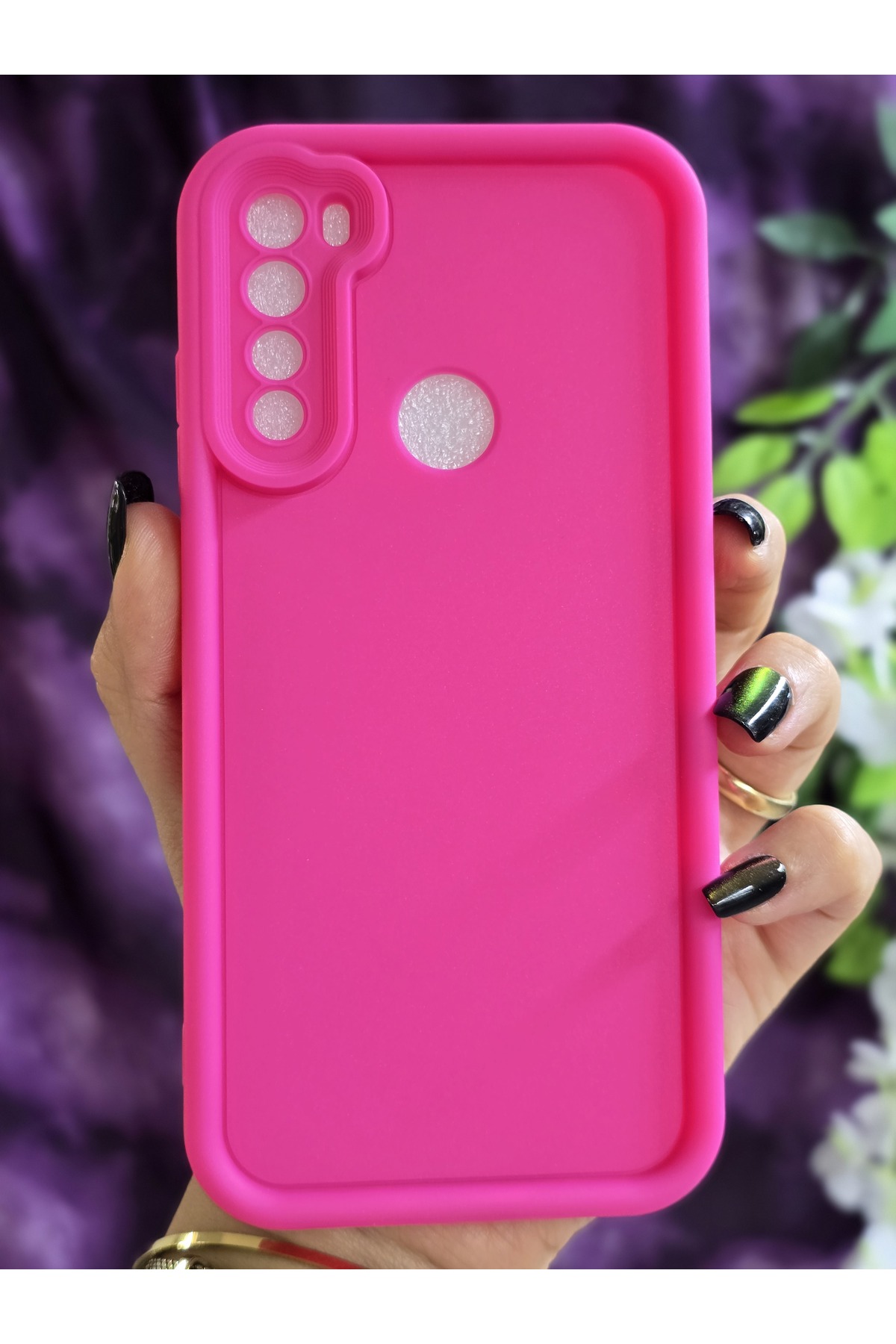 Magic Ring Redmi Note 8 Uyumlu Darbe Korumalı Köşe Destekli Mat Fuşya ...