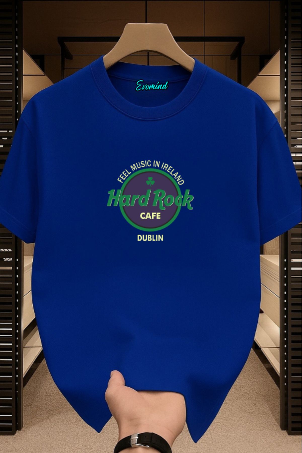 Evomind Hard Rock Baskılı Unisex T-shirt
