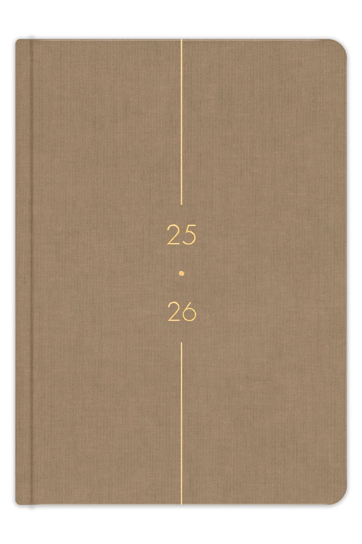 Matt Notebook-2025-2026 Ακαδημαϊκό Ατζέντα Α5 Λινό 15x21 cm - 17 Μηνιαίο Γαλακτοκόκκινο 3