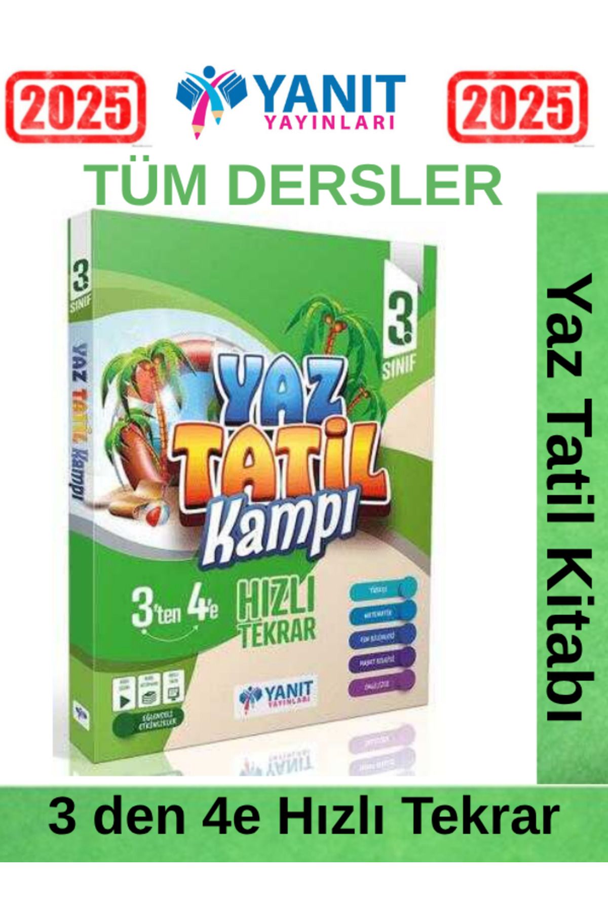 Bilfen Yayıncılık Yanıt Yayınları Güncel 3'den 4'e HIZLI TEKRAR Yaz Tatil Kamp Kitabı