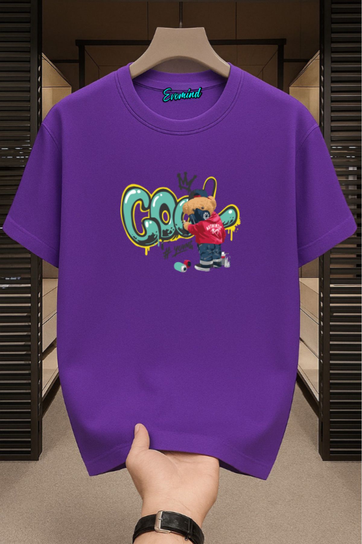 Evomind Cool Ayı Baskılı Unisex T-shirt