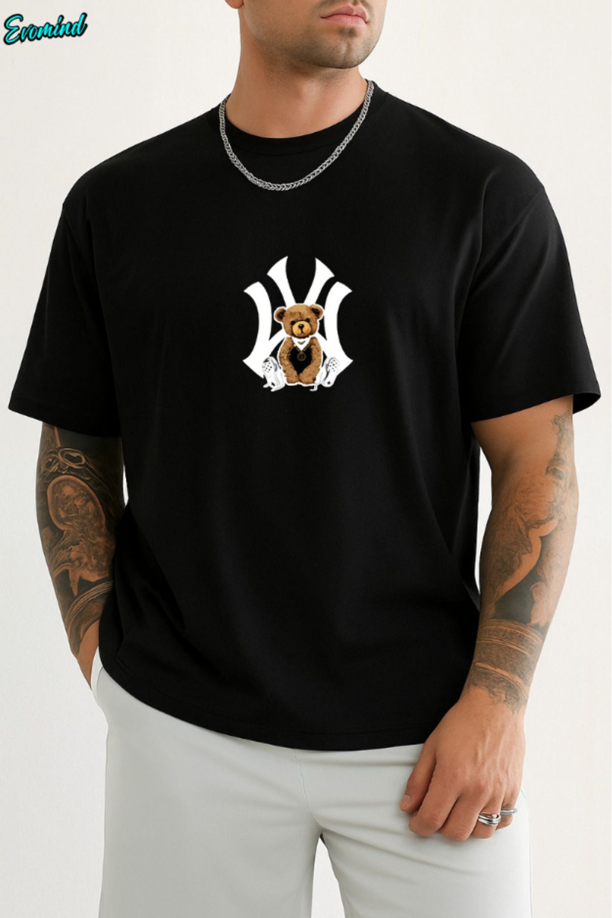 Evomind NY Baskılı Unisex T-shirt