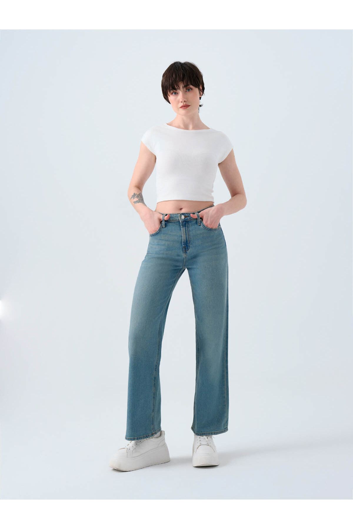 Loft Bella Regular Fit Mavi Kadın Jean Pantolon Lf2039973