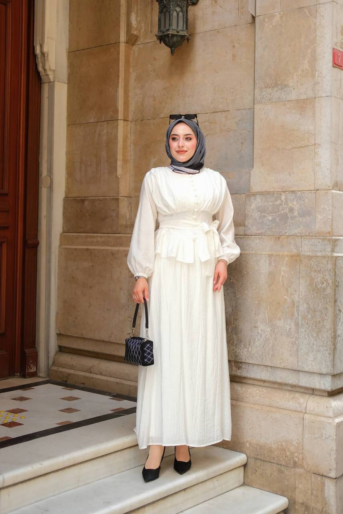 Butik Korse Düğmeli Tesettür Takım
