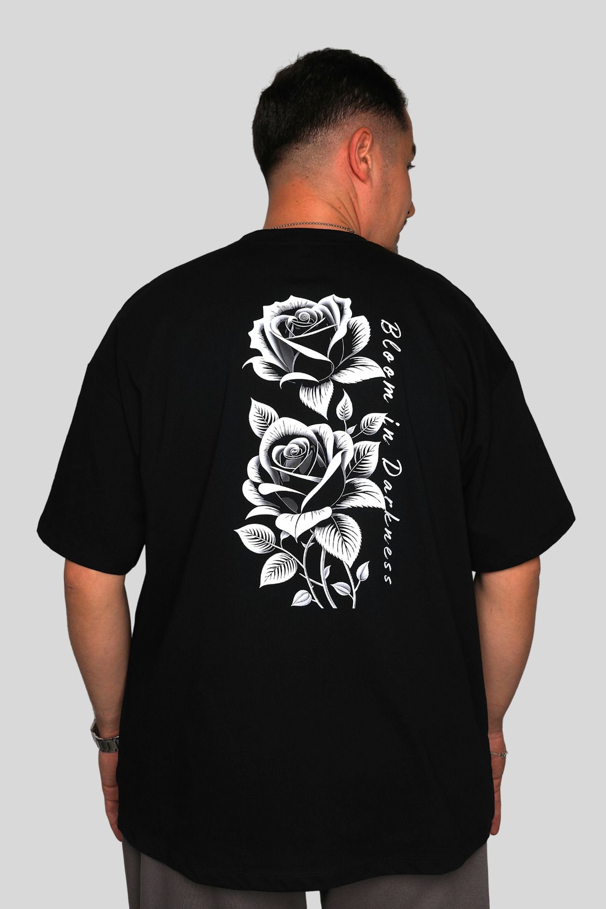 ESNOA Oversize Siyah T-shirt %100 Pamuk – Unisex Streetwear Tasarım Baskılı
