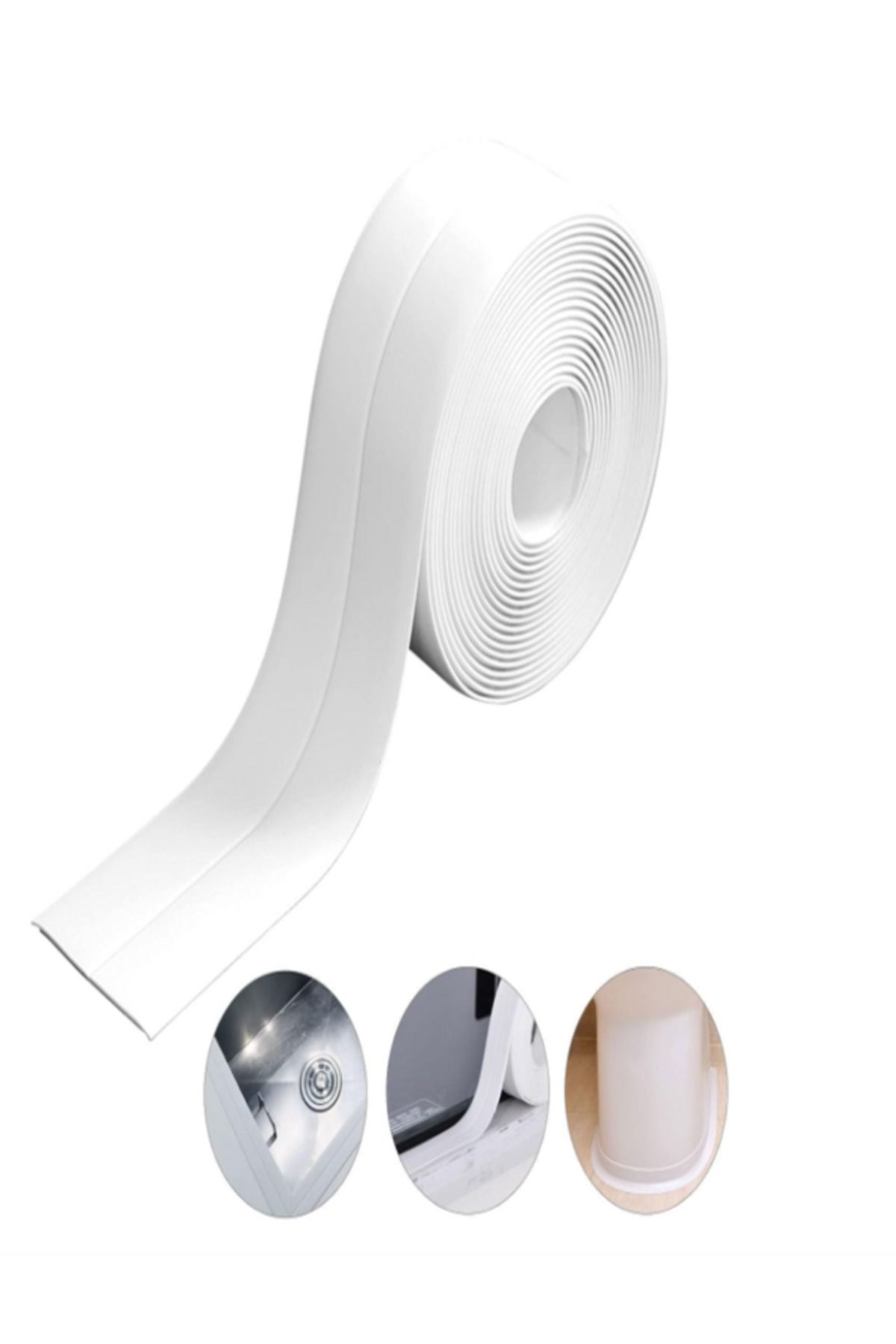Special Action Lavabo Küvet Ocak Kenar İzalasyon Bandı Banyo Mutfak Su Sızdırmaz Tamir Bandı Beyaz