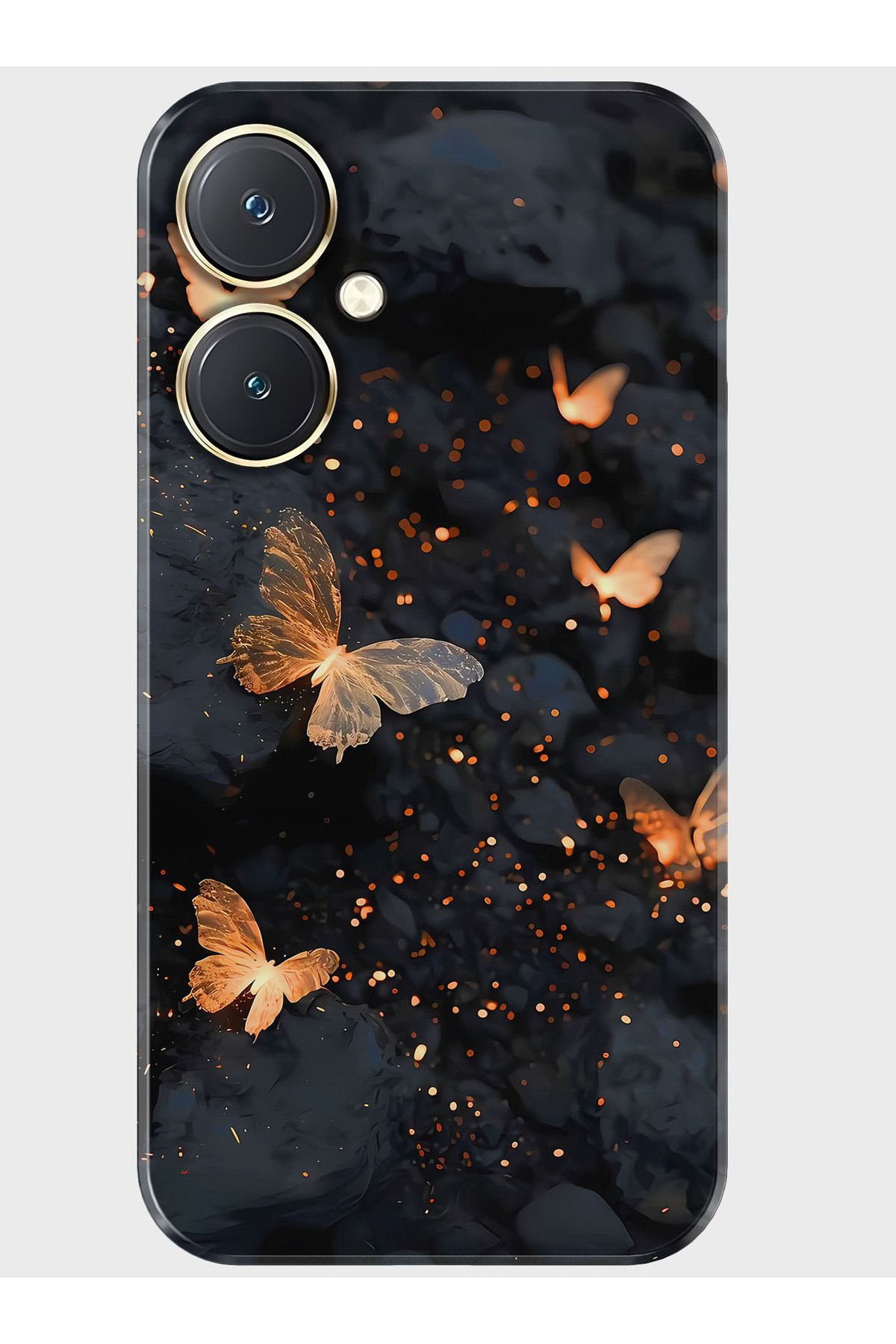 Activist Vivo V29 Lite 5G Kılıf Baskılı Silikon Kapak - altın_kelebek