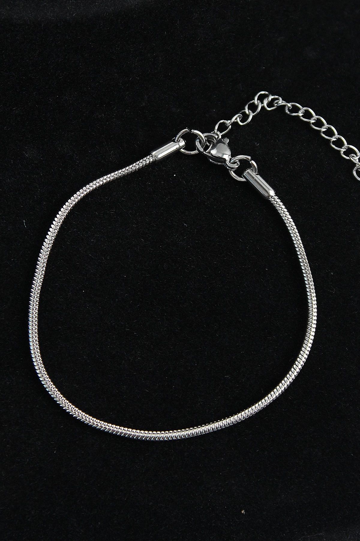 Clariss 316L Çelik Oval İtalyan Model Gümüş Renk Erkek Bileklik