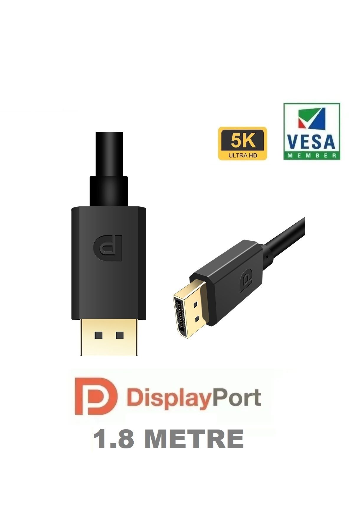 SHOW PRiME 5k Displayport Dp Kablo 1080p@ 360hz, 2k@ 240hz, 4k@ 144hz, 5k@ 60hz