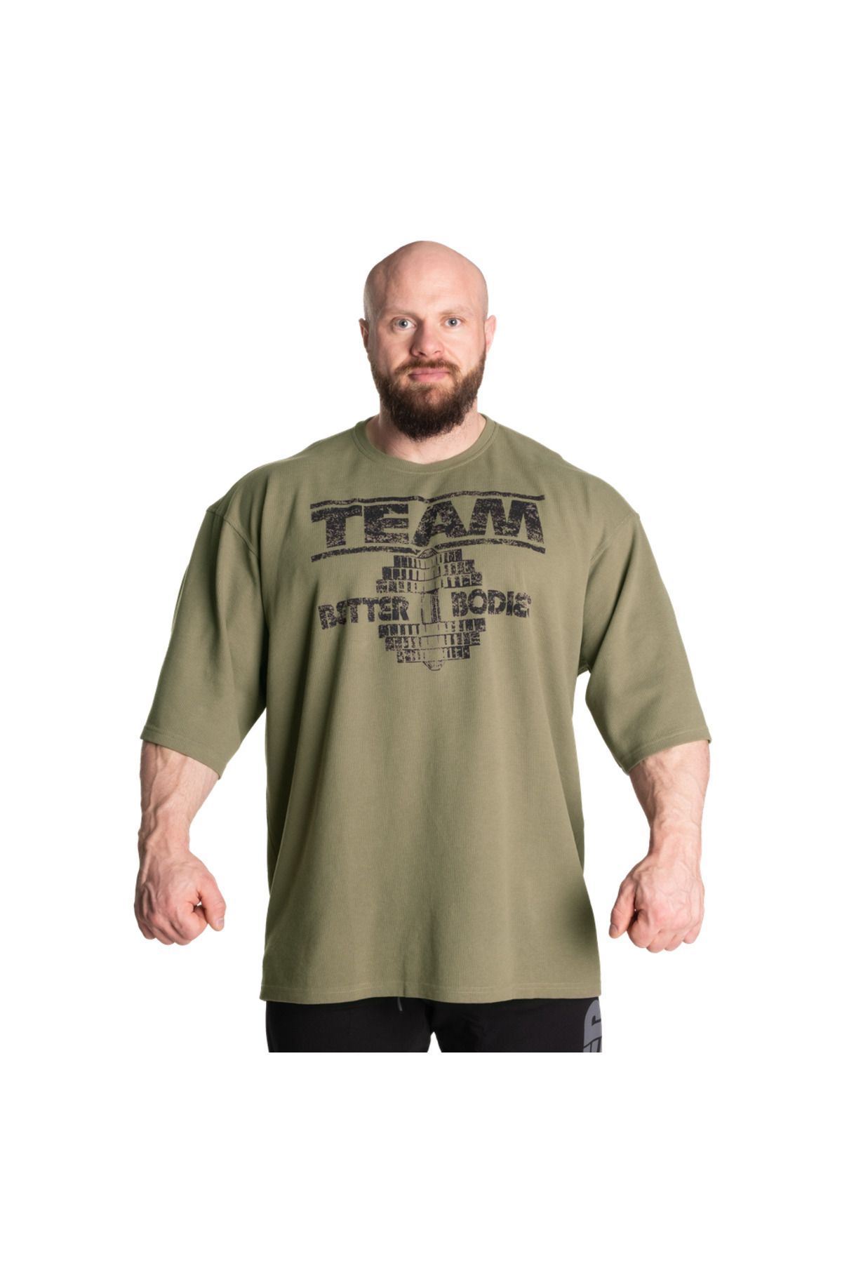BETTER BODIES Team Iron Thermal Tee 121069664 - Washed Green