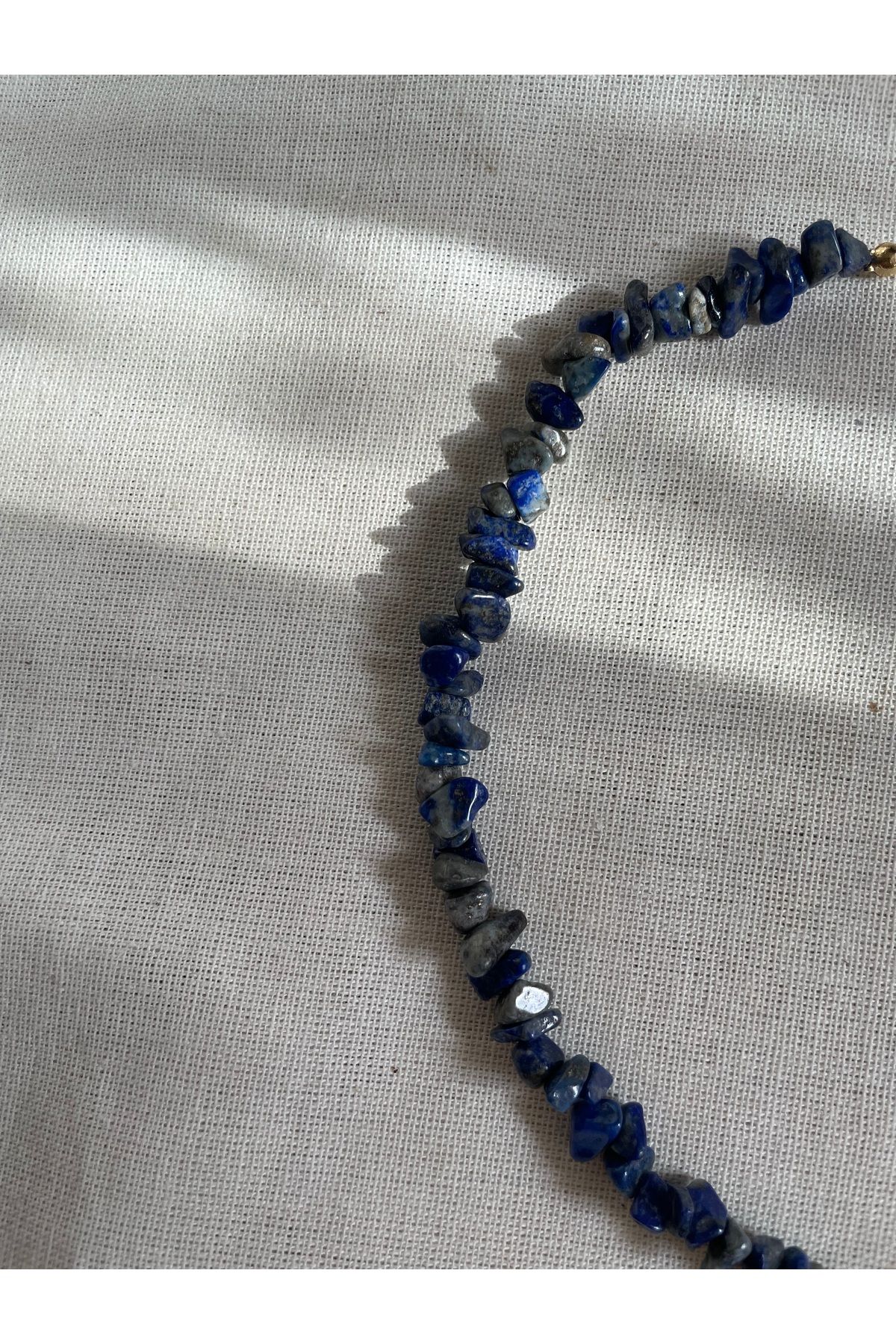 Nour Co Lapis Lazuli Doğaltaş Çelik Kolye