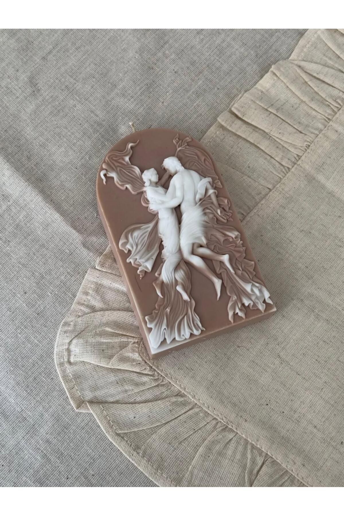 SCA CANDLE Dekoratif Mum Adem Havva Romeo Juliyet Kahve Renk