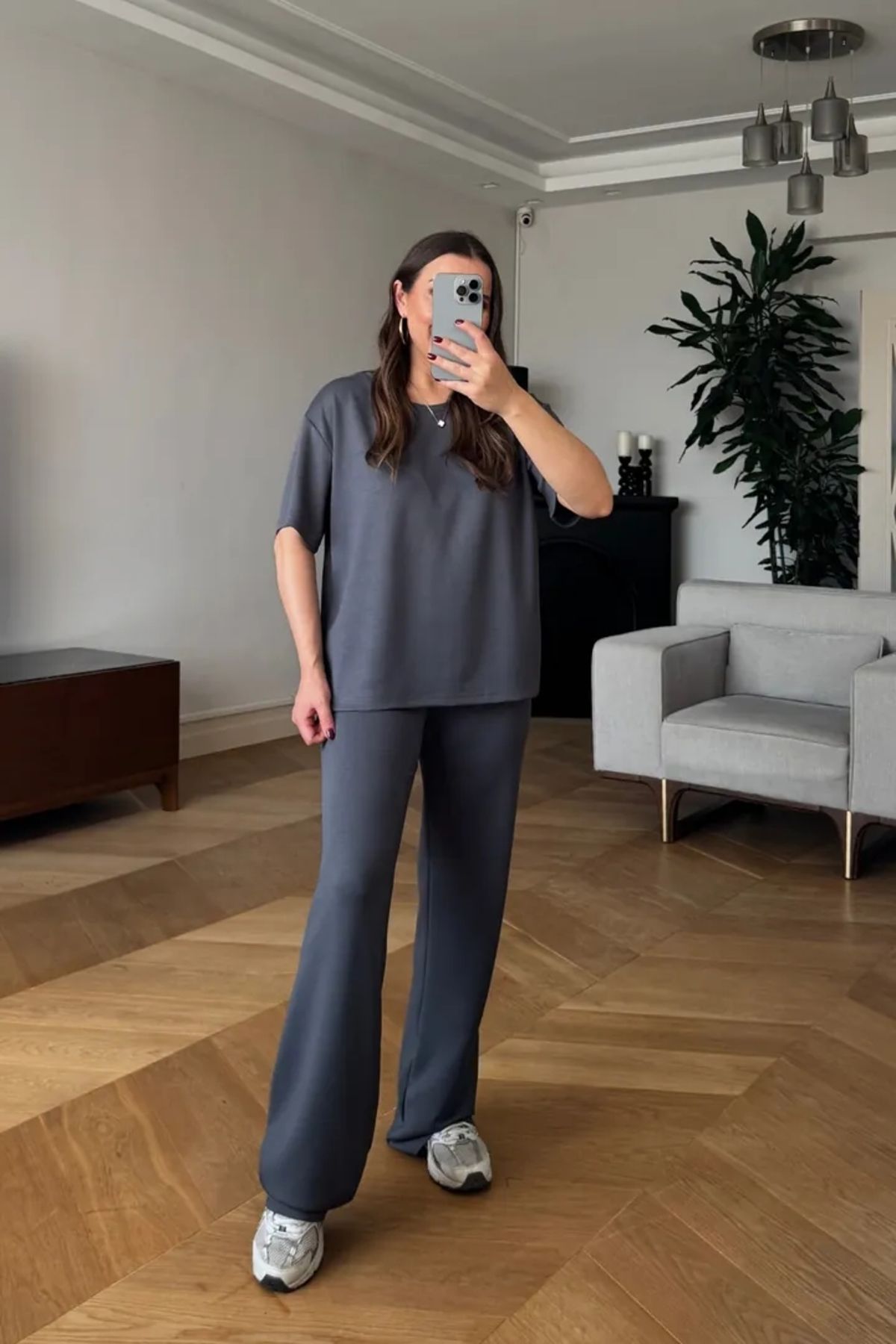 Tuba Butik Basic Tshirt Eşofman Kadın Takım