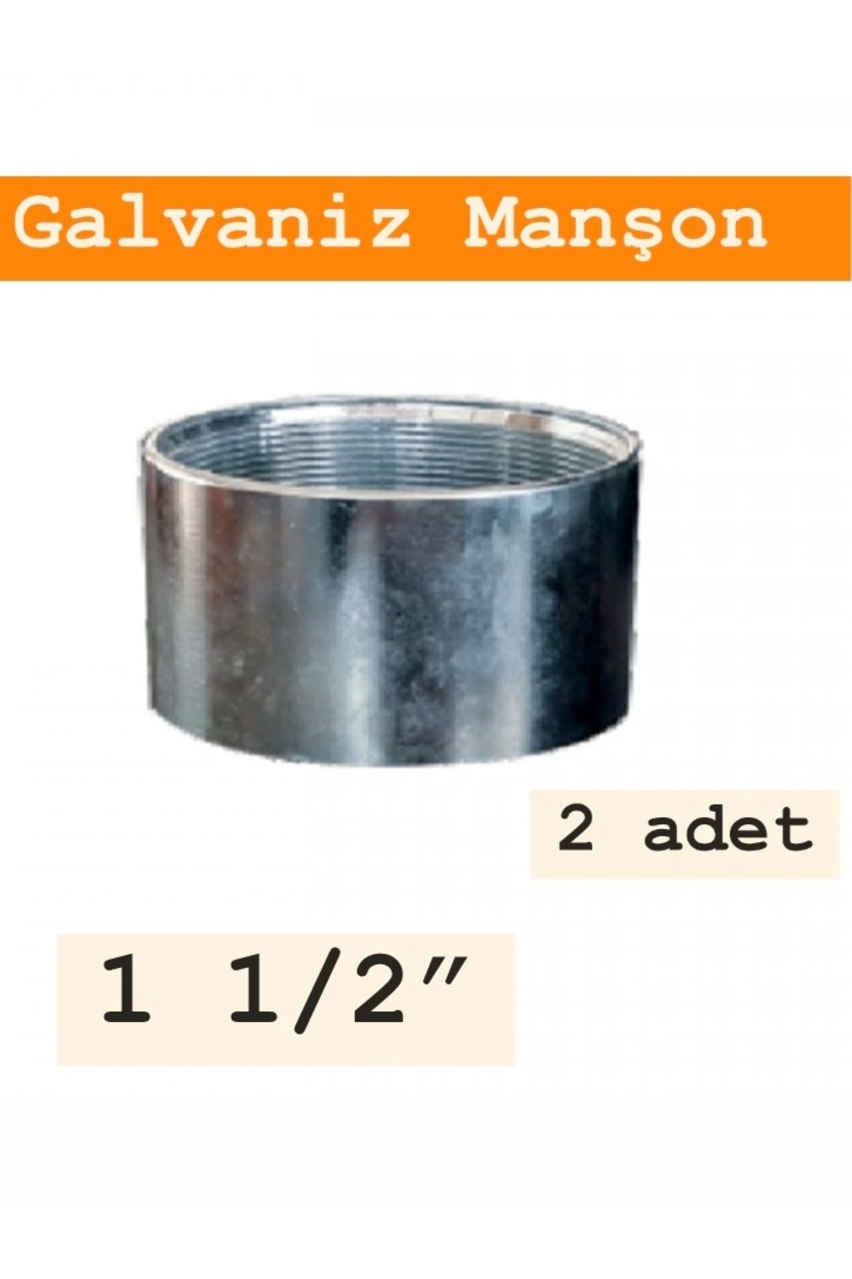 SFS 1 1/2” Galvanizli Manşon – 2 Adet