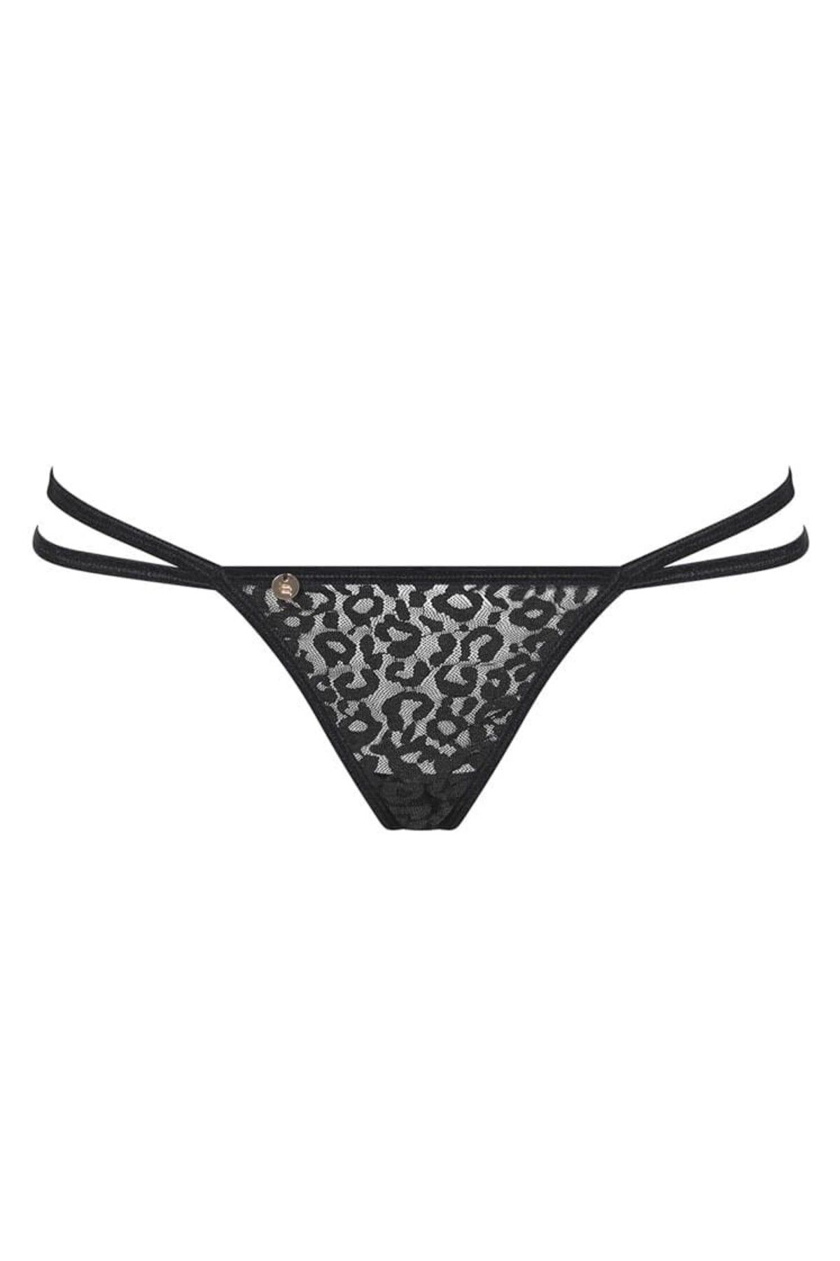 obsessive-Thong panties, Obsessive Pantheria, black, L/XL 5