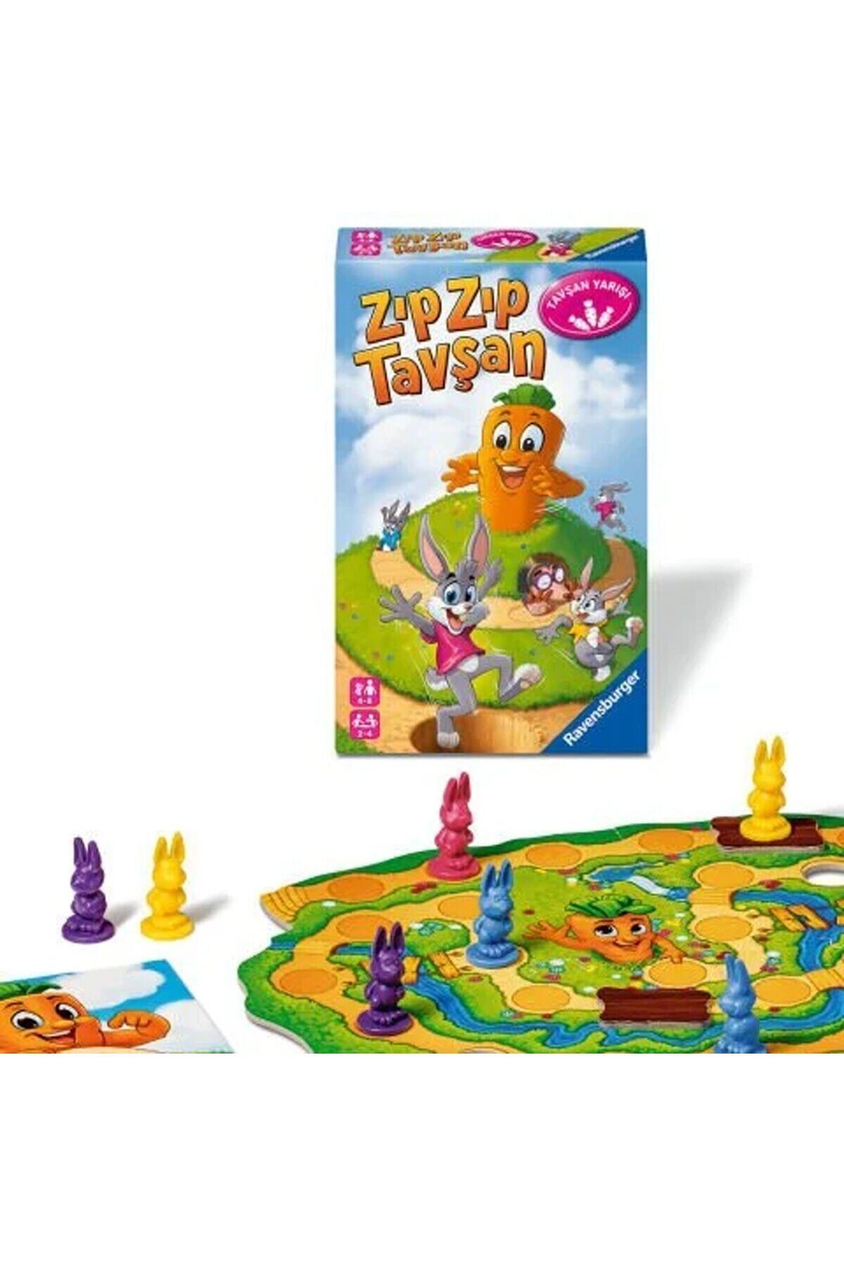 Easy Tedarik 248810 Ravensburger - ZıpZıp Tavşan - Seyahat Boy Kutu Oyunu