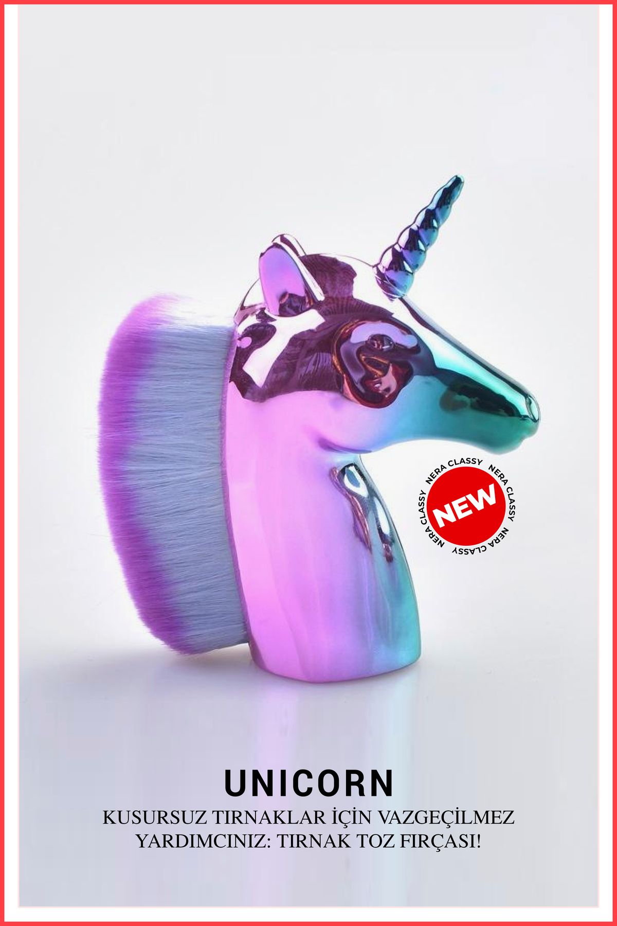 Nera Classy UNİCORN MODEL TIRNAK TOZ FIRÇASI
