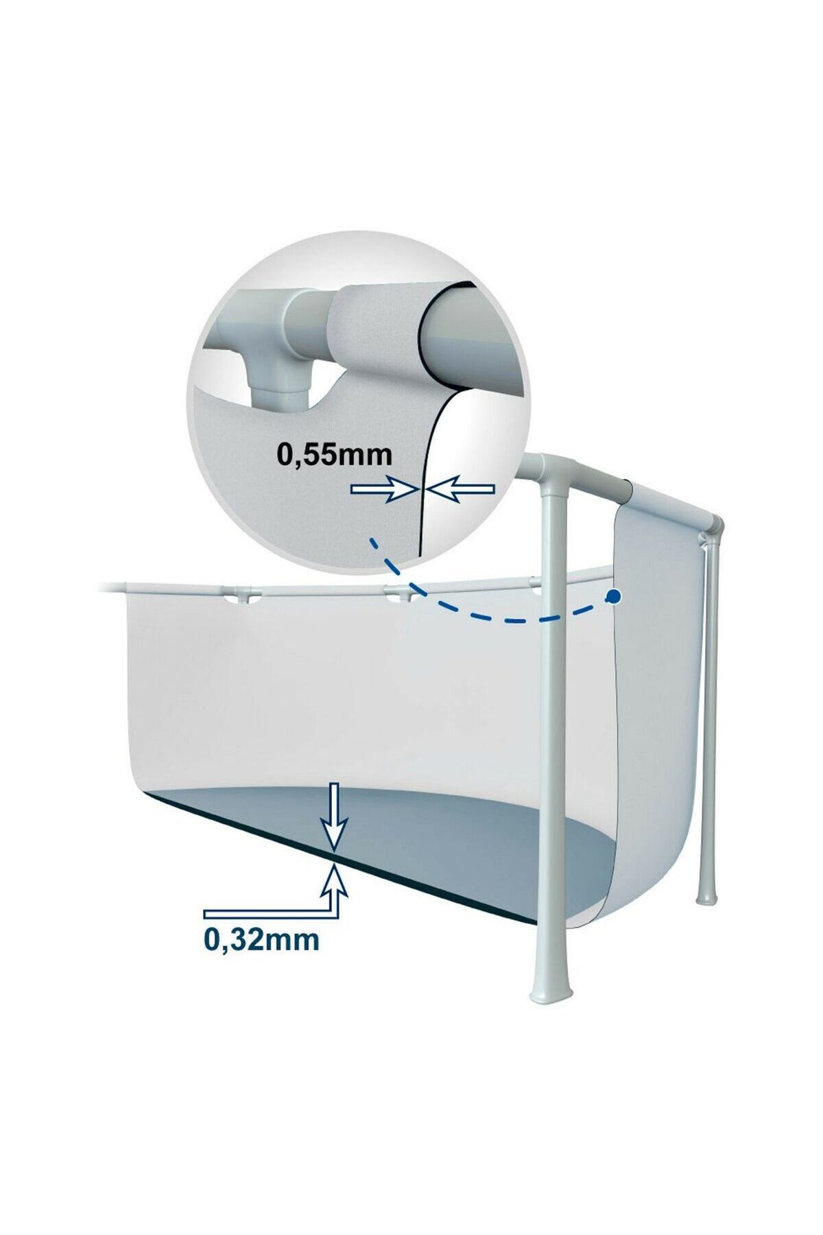 Nose-Intex Prism Frame Detachable Pool 366 x 99 cm, 8592 l 7