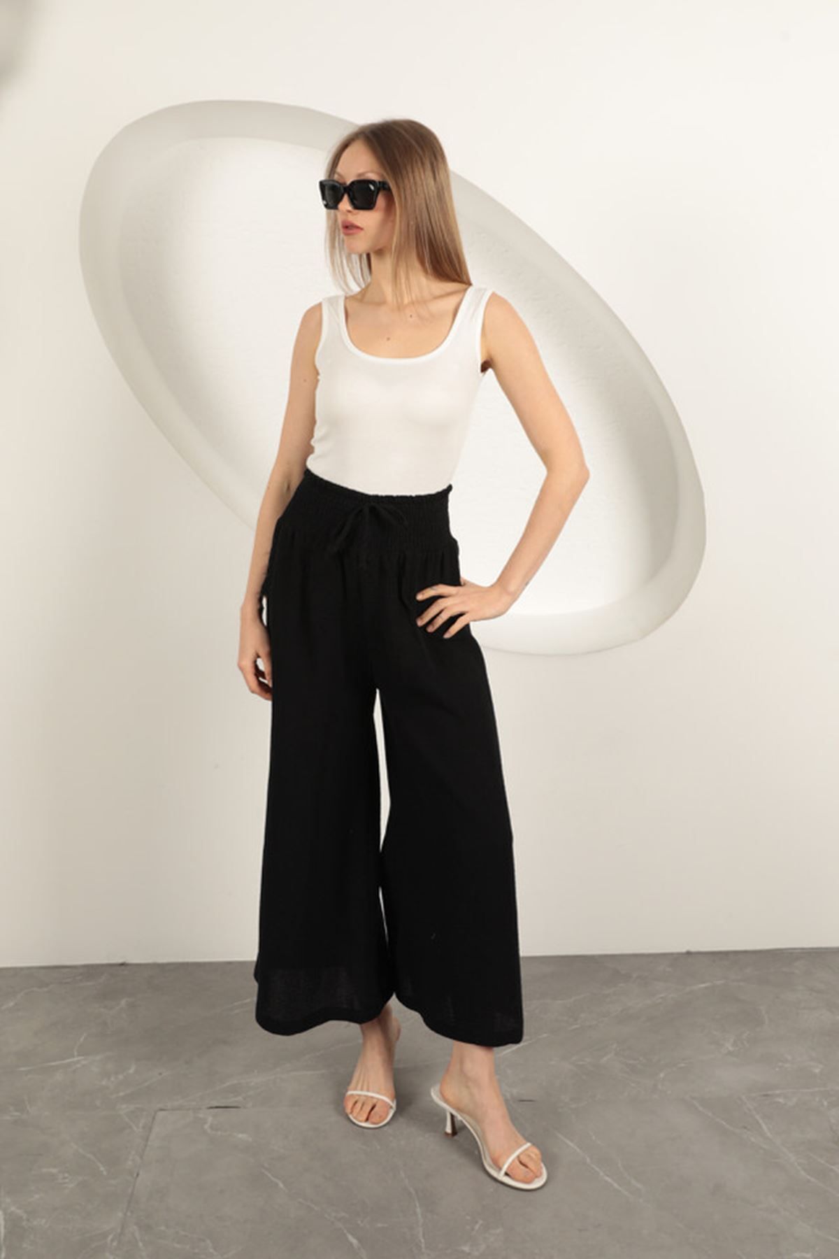 Butik Müslin Kumaş Bol Pantolon