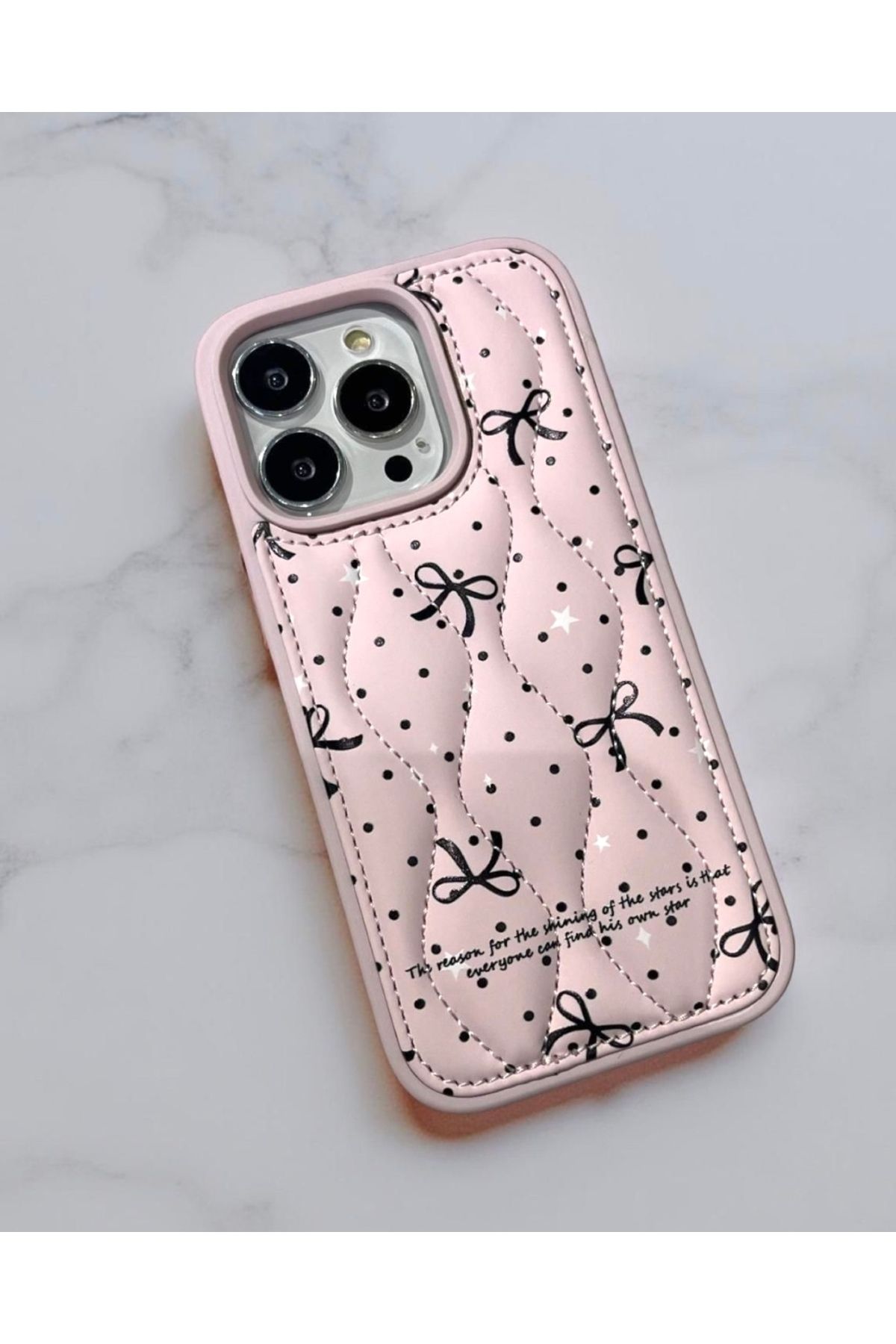 KILIF HOUSE Iphone 13 Pro Max Uyumlu Kapitone Çiçek Desenli Kılıf