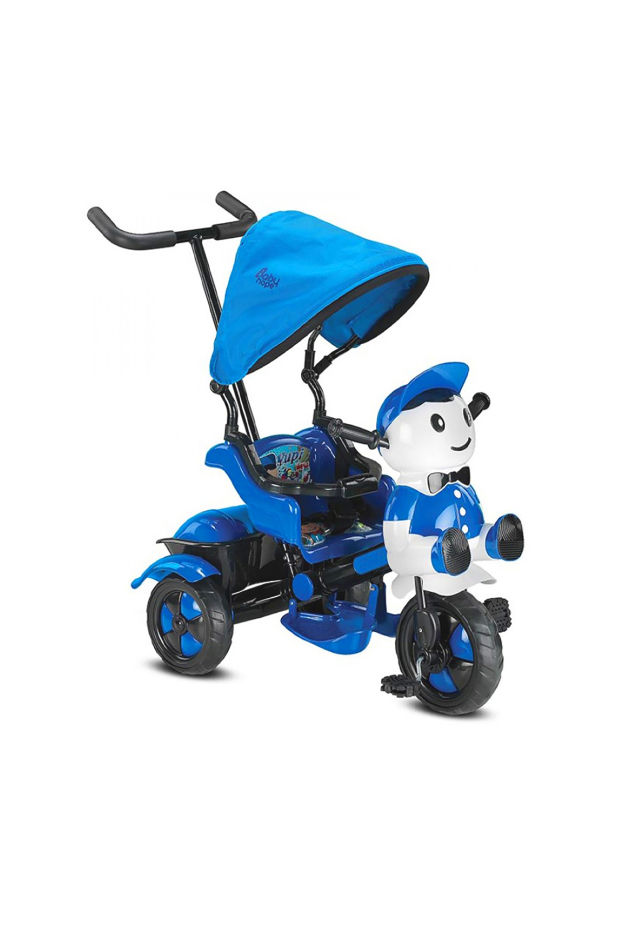 دوچرخه هل‌دادی ۰۱۲۵۴۰ یوپای سه‌چرخه با چادر، ۳ چرخ، آبی (قیمت برای یک عدد است)