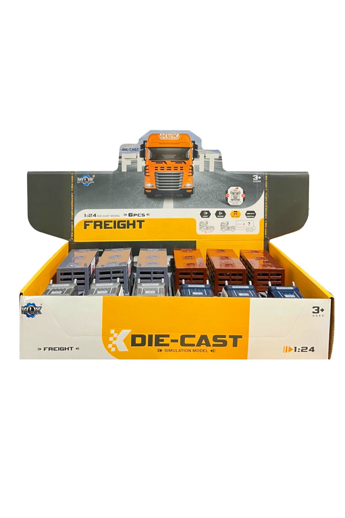 Banadabak ALİ TOYS SÜRTMELİ TIR KLX800-223 METAL DİE CAST SESLİ IŞIKLI 2 RENK 1:24 3+(1 ADET FİYATIDIR)