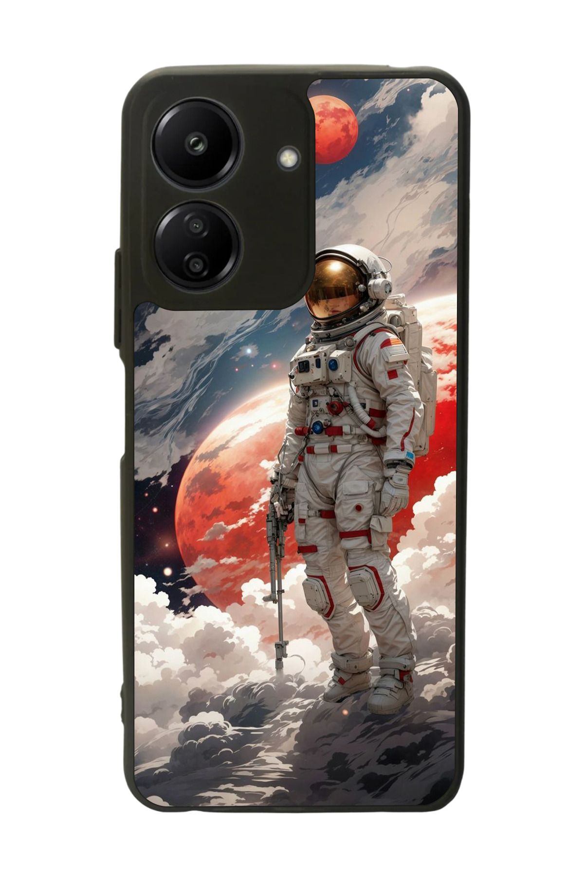 BGAKSESUAR Xiaomi Redmi 13C Uyumlu Mat Siyah Kılıf – Yumuşak Silikon, Koruyucu, Şok Emici Kapak
