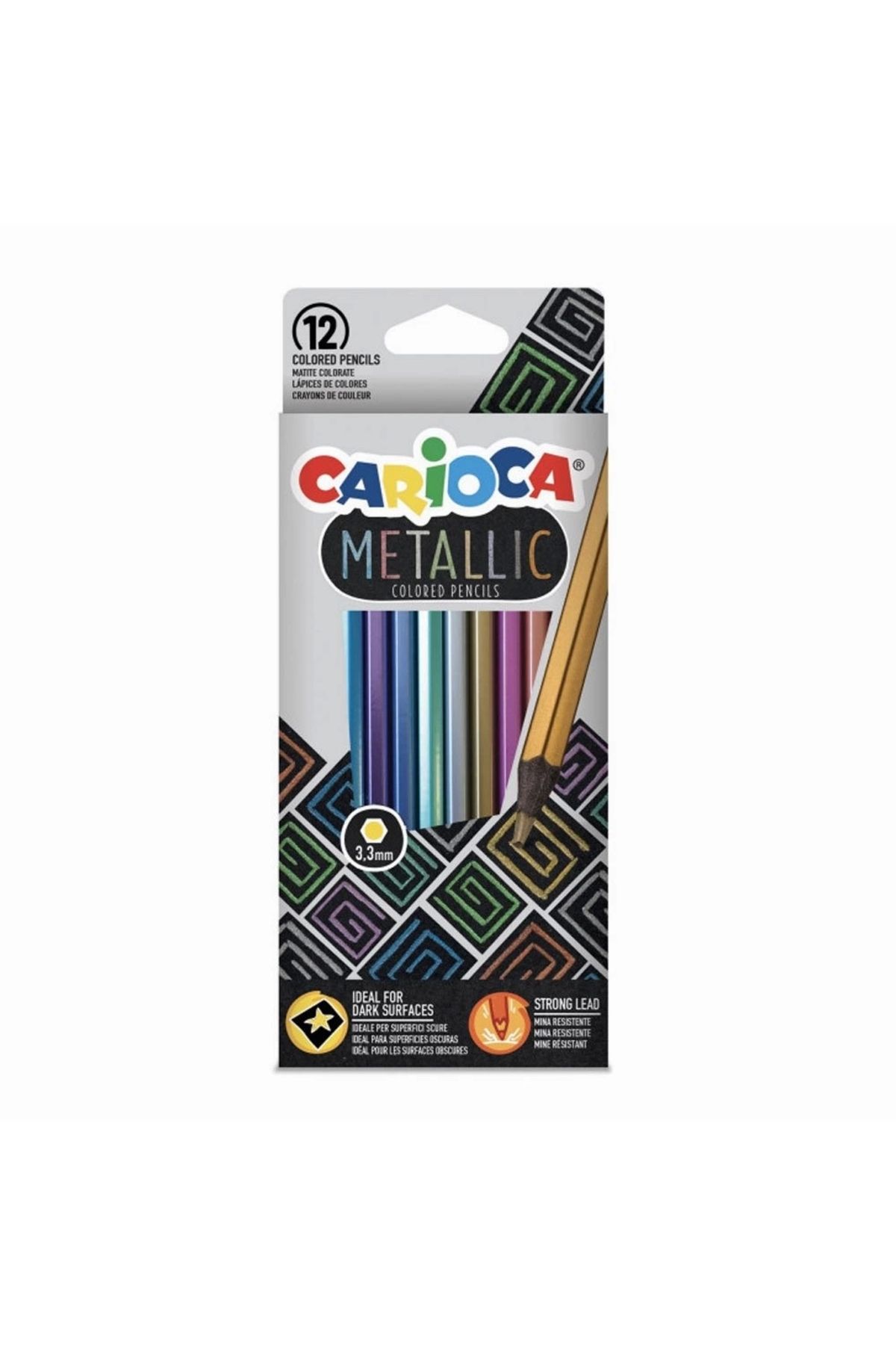artisania Carioca 12 Renk Metalik Kuru Boya Seti