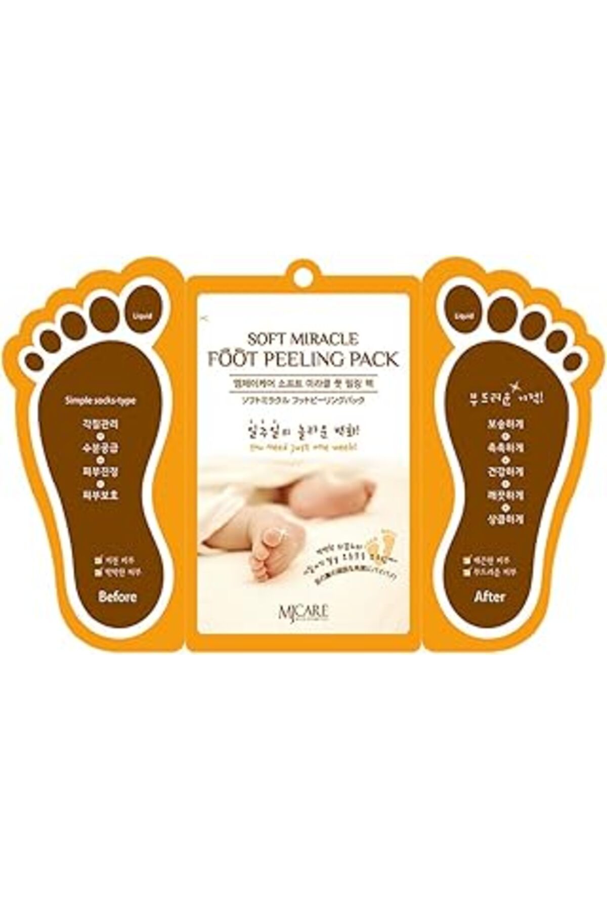 Mu Art Ahşap Mjcare Mijin Cosmetics Miracle Foot Peeling Pack - Çorap Tipi Ayak Peeling Maskesi