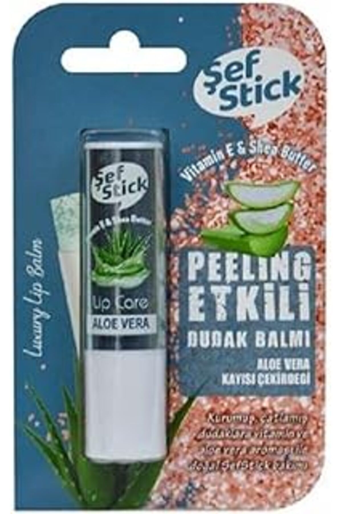 Mu Art Ahşap Şef Stick Lip Peeling Etkili Aloe Vera Kayisi