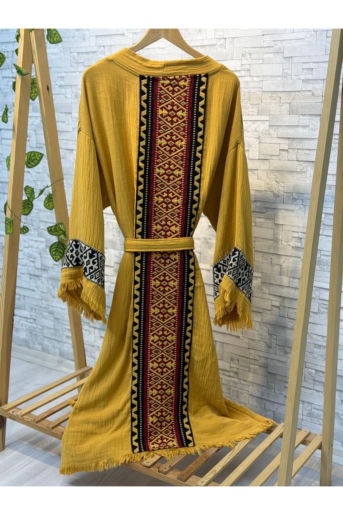 Befera Design Sultan Müslin Kimono %100 Pamuklu Bornoz Kaftan Sabahlık