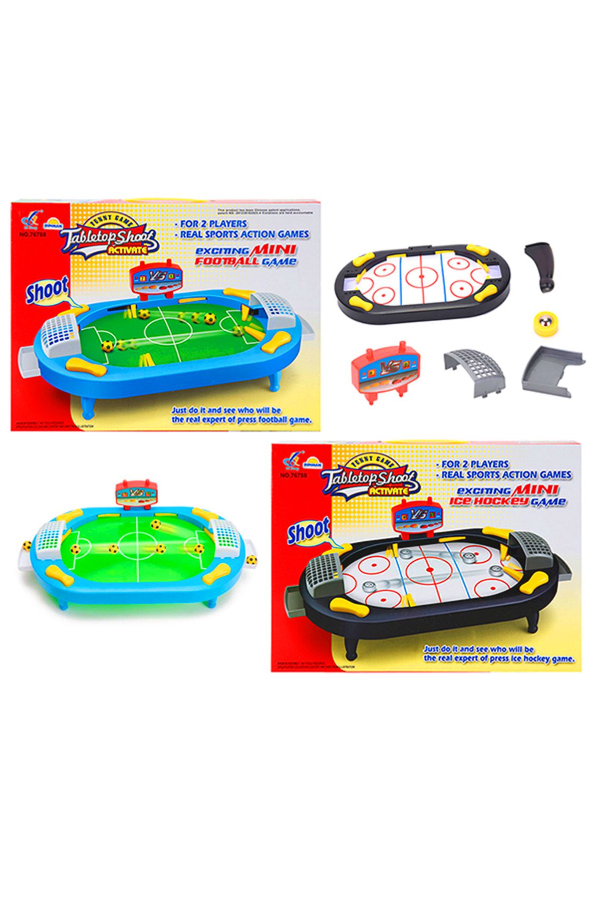 Banadabak MASAÜSTÜ TİLT MİNİ FUTBOL VE BUZ HOKEYİ 76788 TABLETOP SHOOT 3+(1 ADET FİYATIDIR)