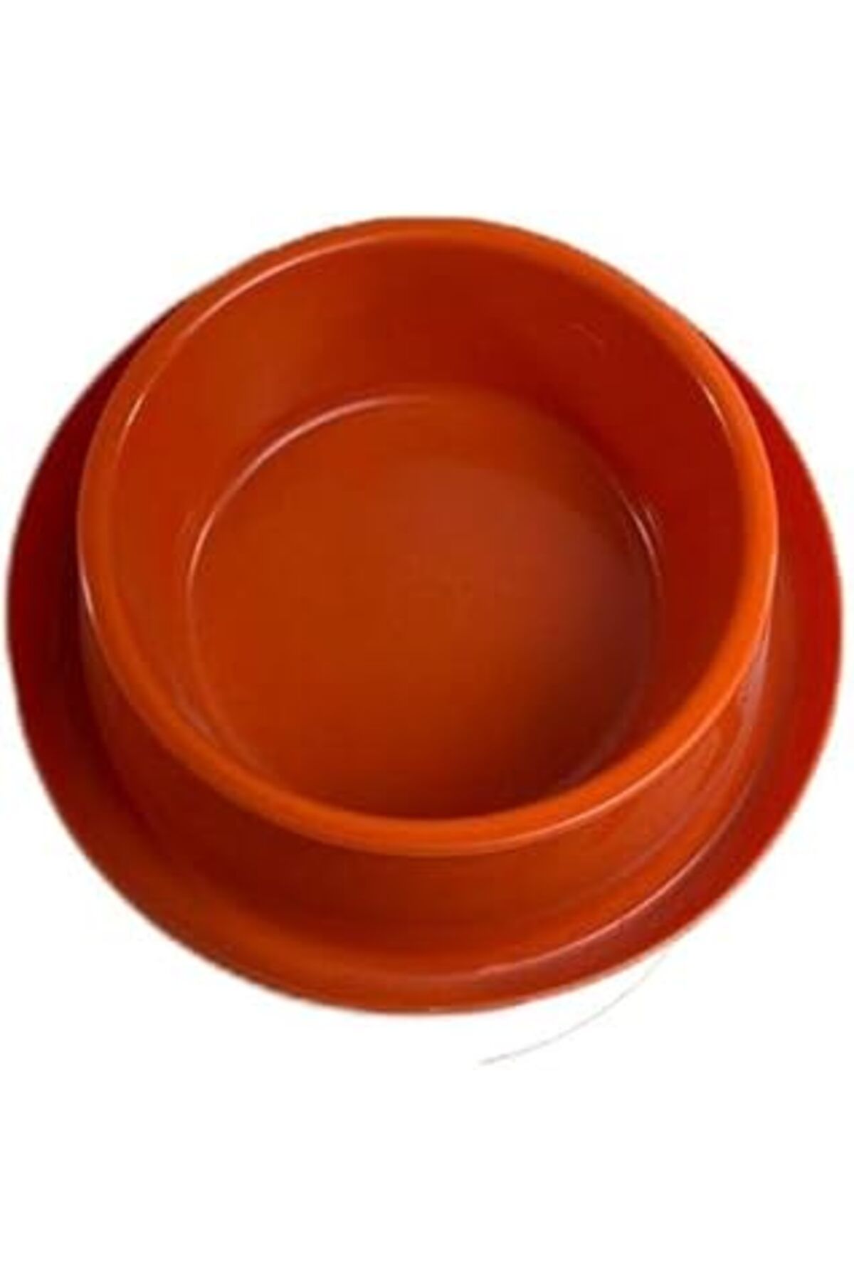 Mu Art Ahşap Miapet Plastik Kedi-Köpek Mama Ve Su Kabı 400 Ml Turuncu