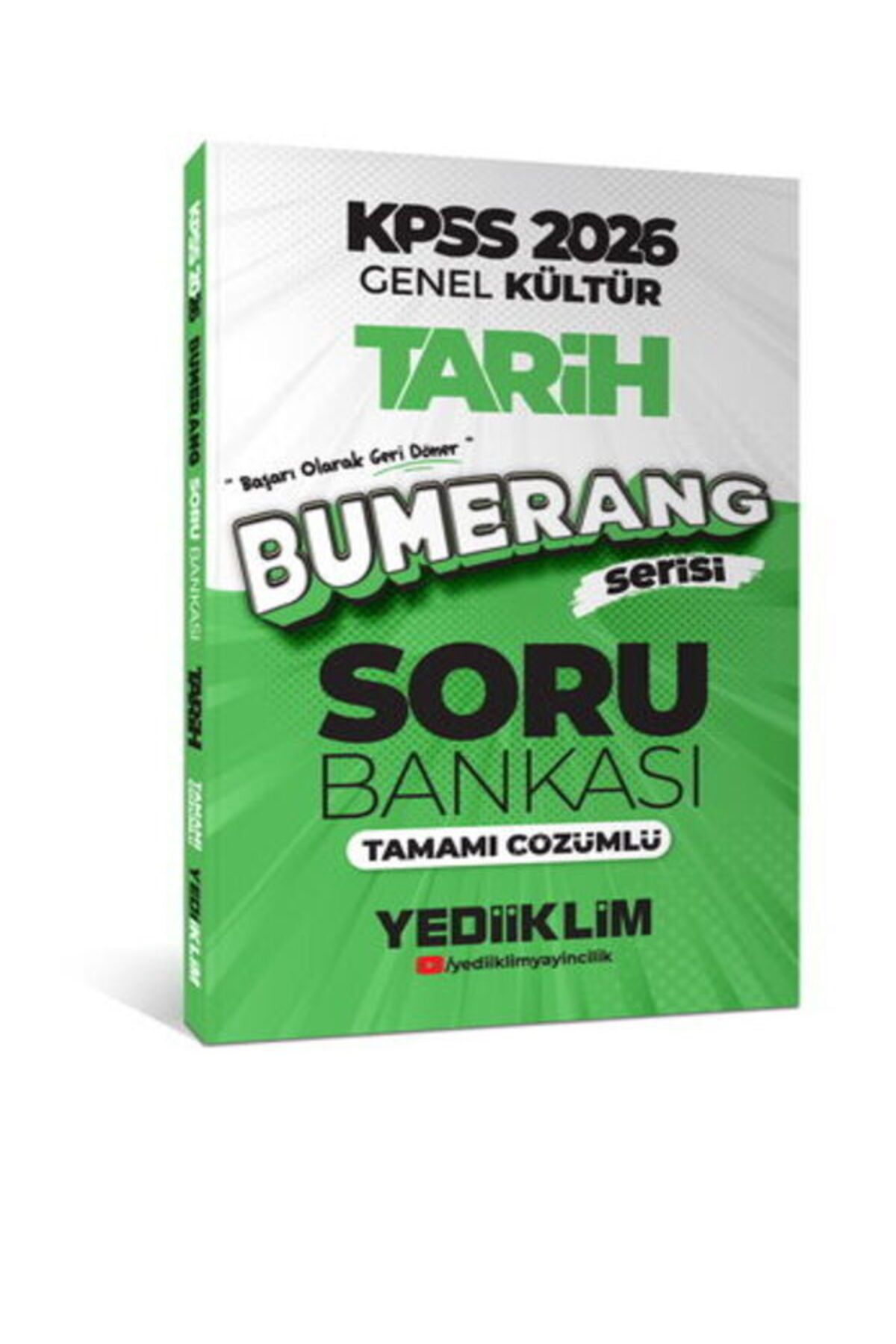 Yediiklim Yayınları Yediiklim Yayınevi 2026 KPSS Genel Kültür Bumerang Tarih Çözümlü Soru Bankası