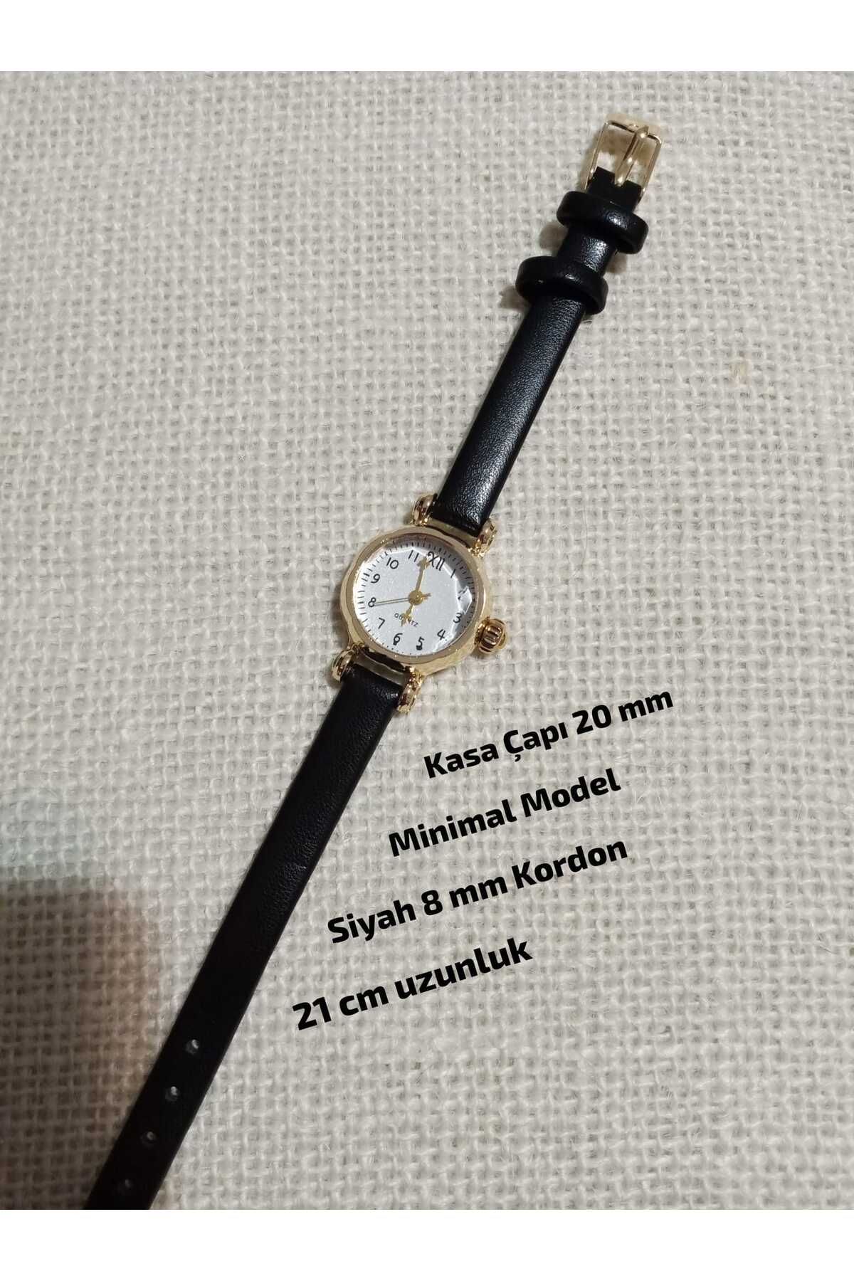 Brality Retro Minimal Model RAKAMLI Vintage Still GOLD Kasa Kadın Kol Saati.. Siyah Kordon 0112