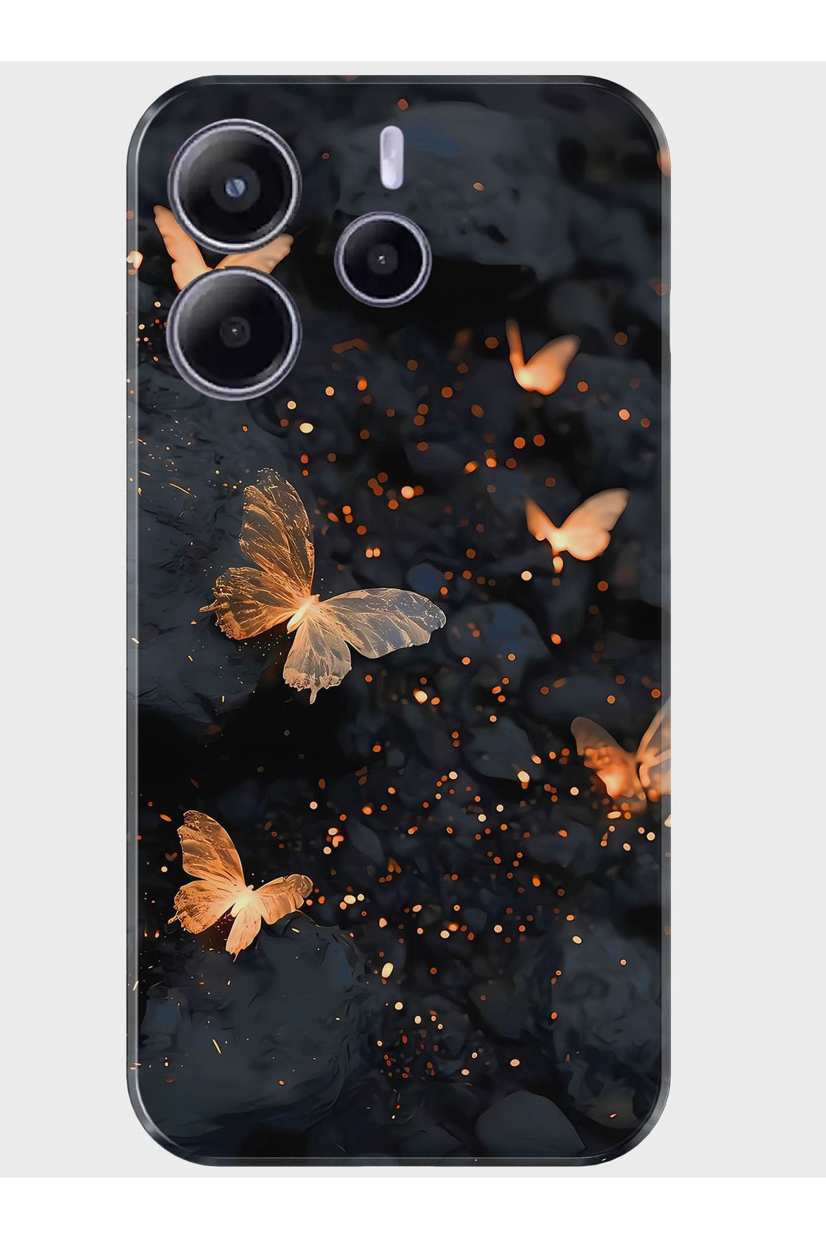 Activist Xiaomi Redmi Note 14 5G Kılıf Baskılı Silikon Kapak - altın_kelebek