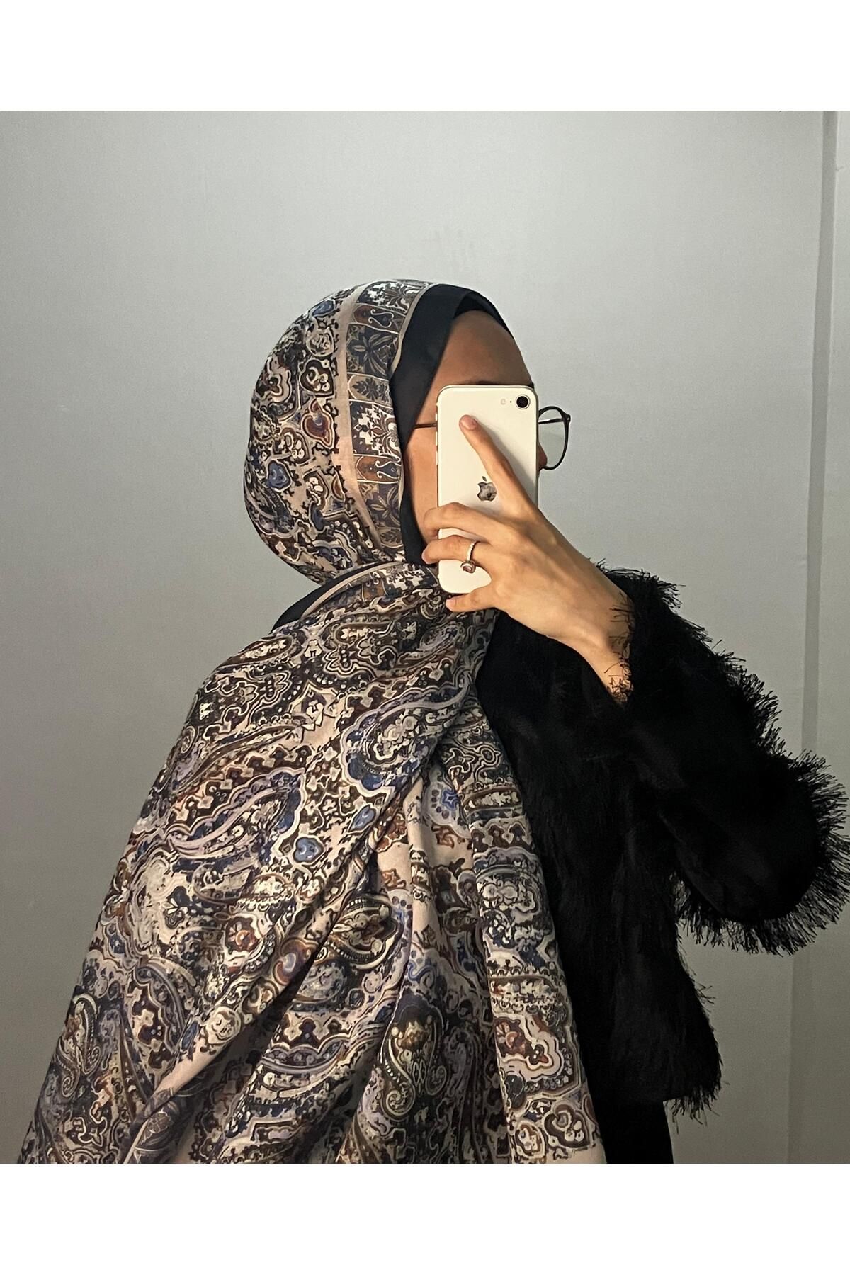 eyfel şal eşarp Etnik Desen Karışık Pamuk Şal