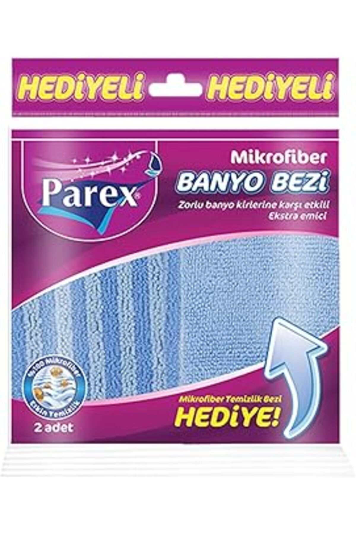 Mu Art Ahşap Parex Mikrofiber Banyo Bezi (Mikrofiber Temizlik Bezi Hediye)