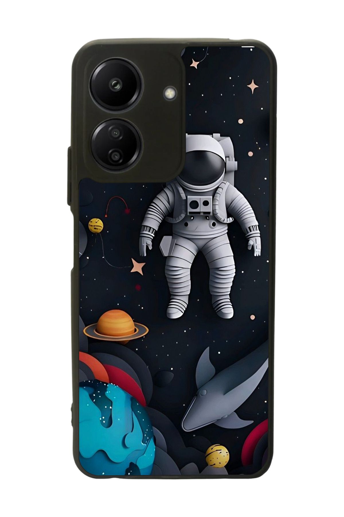 BGAKSESUAR Xiaomi Redmi 13C Uyumlu Mat Siyah Kılıf – Yumuşak Silikon, Koruyucu, Şok Emici Kapak
